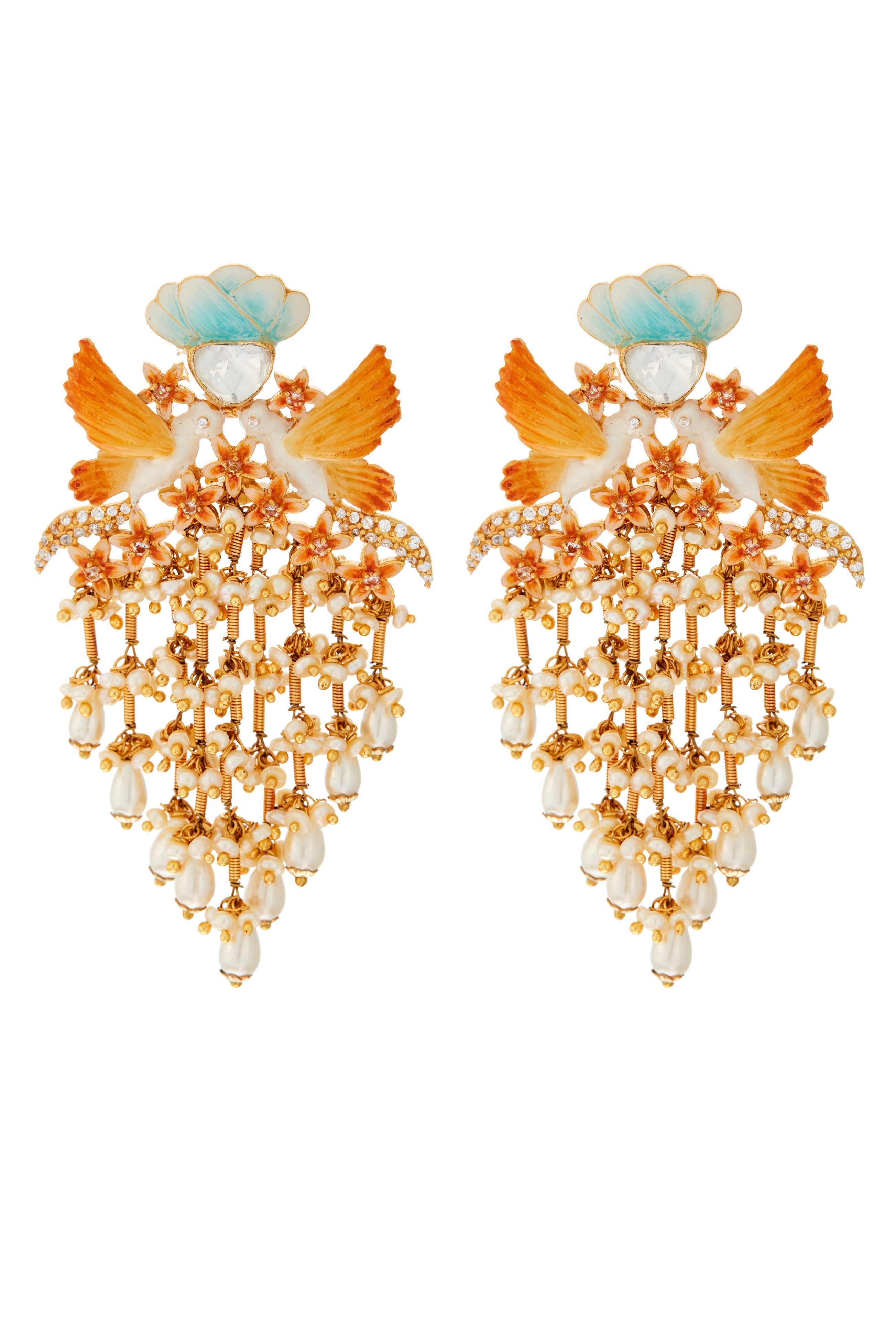 Pearl Cluster Earrings