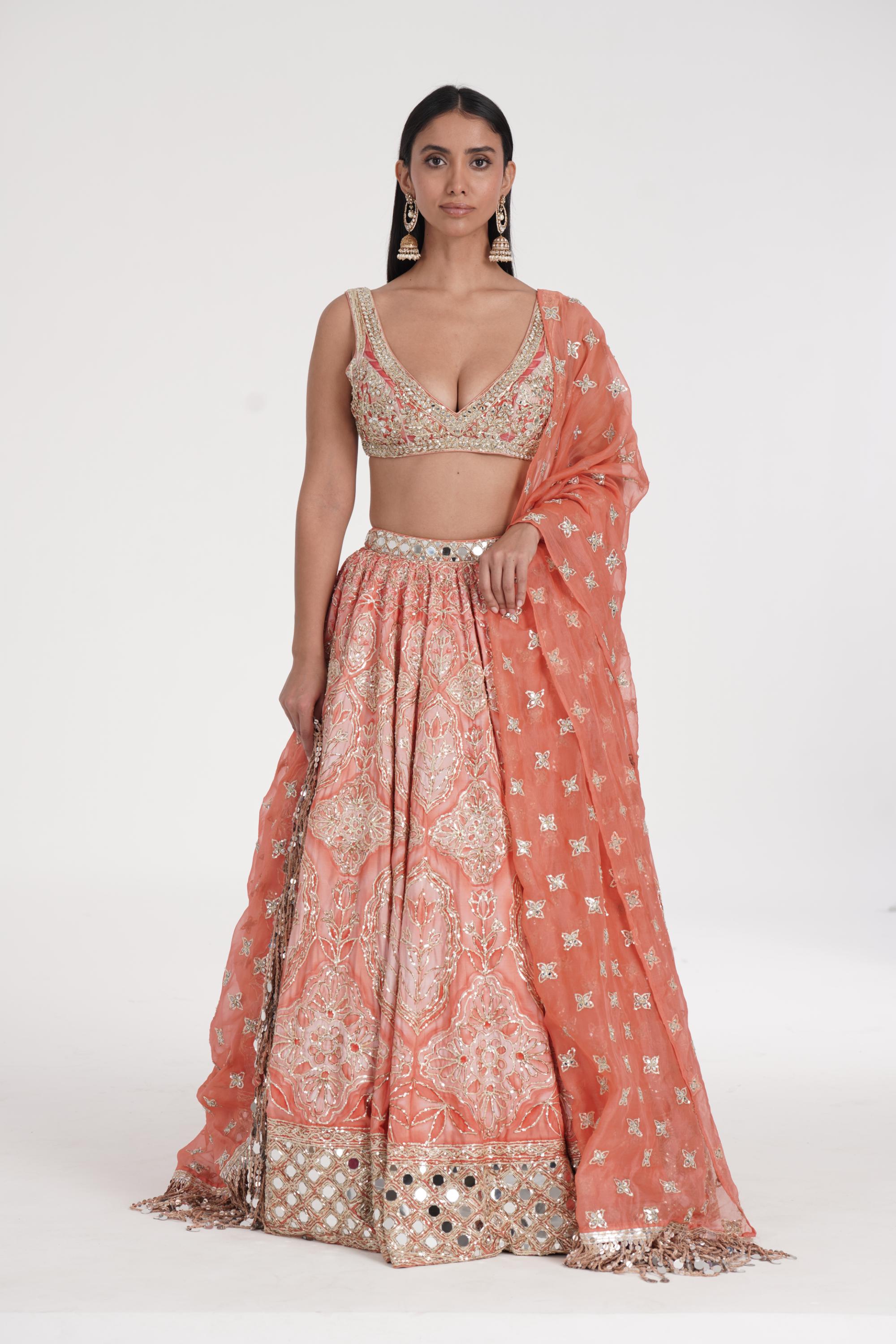 SAFRON PALE LEHENGA SET