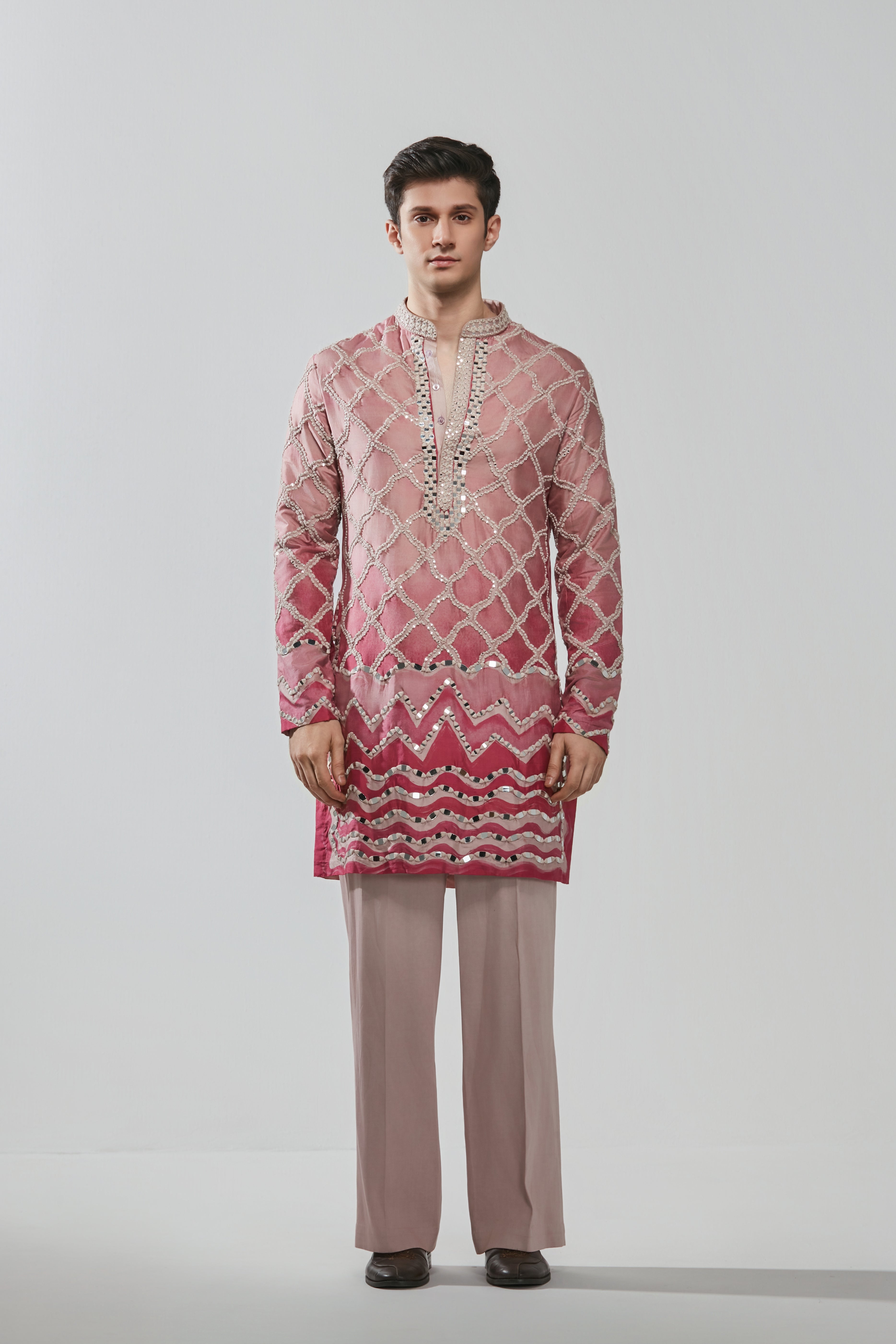 Kurta - heavy chanderi , pant -Cotton twill