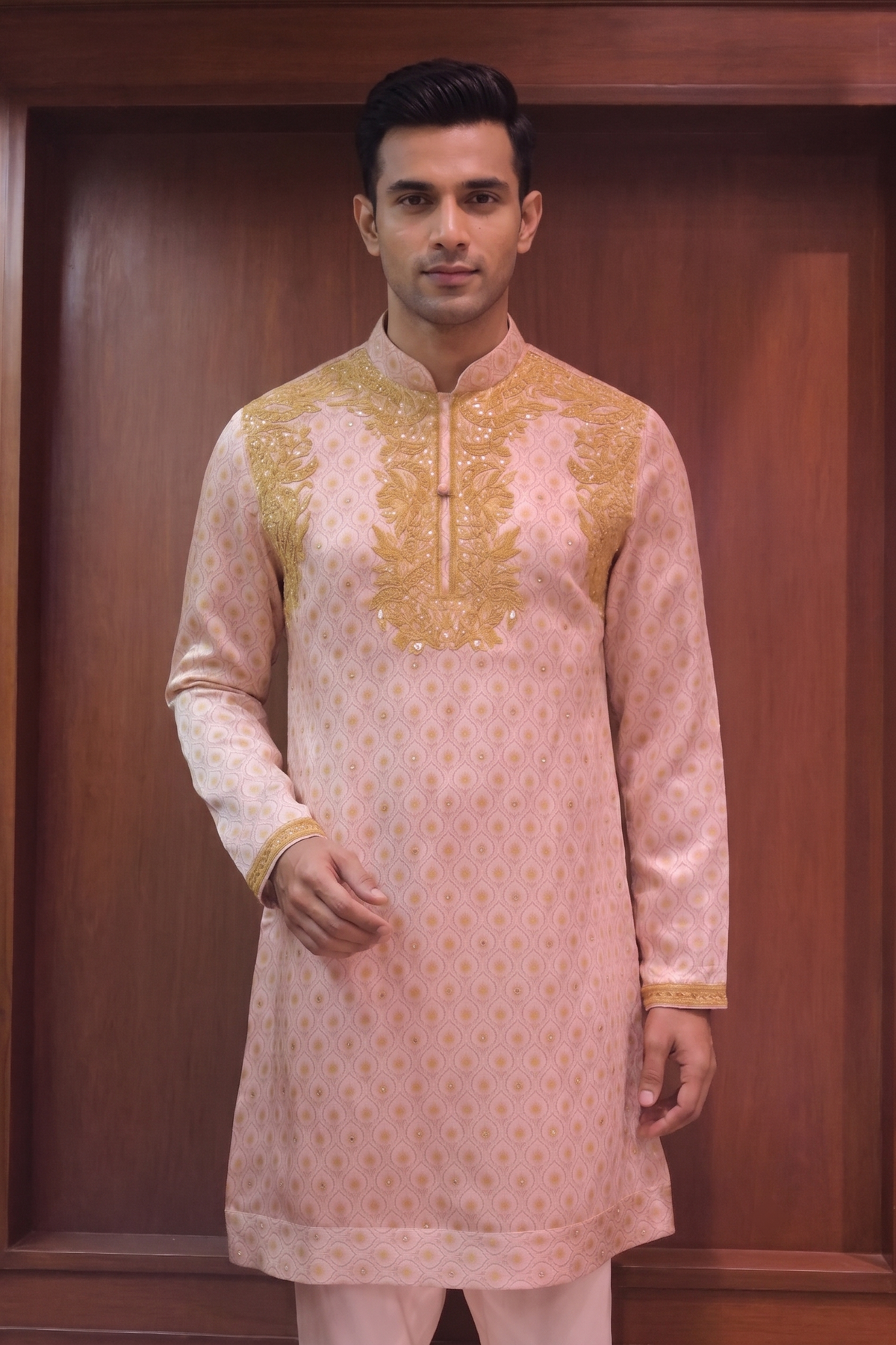 Soft Pink & Ivory Kurta