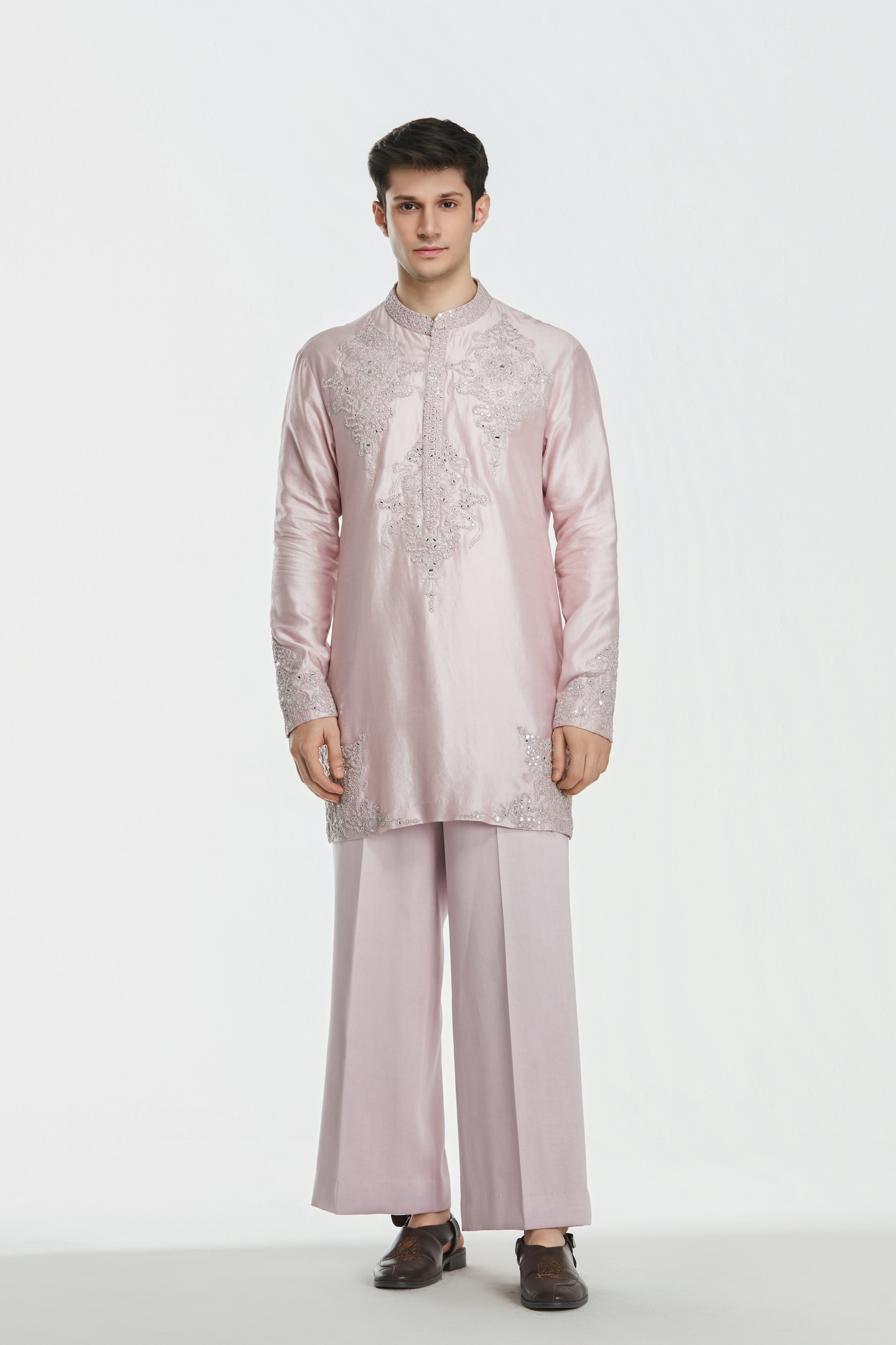 Kurta - heavy chanderi , pant -Cotton twill