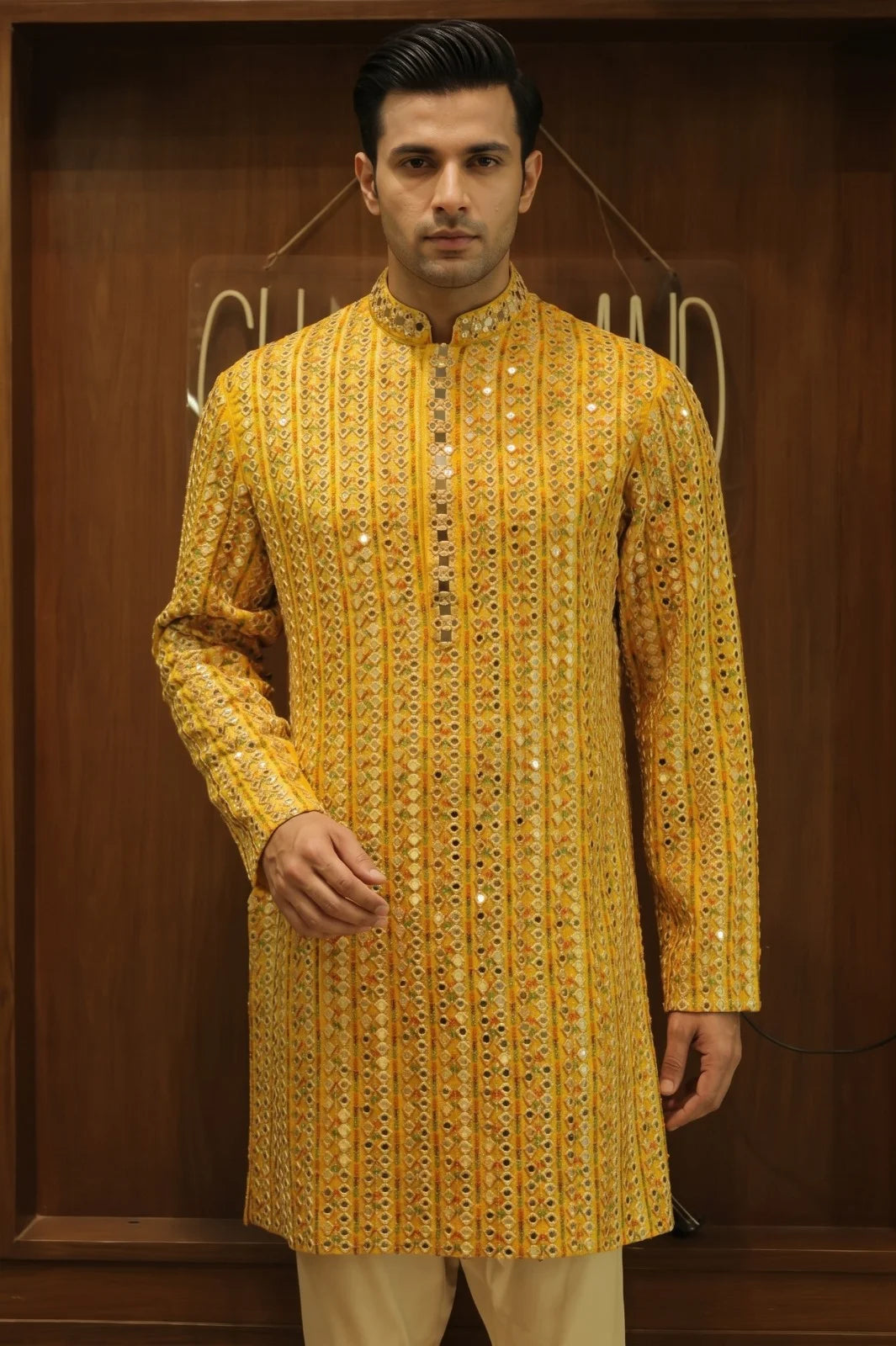 Yellow Georgette Kurta Set
