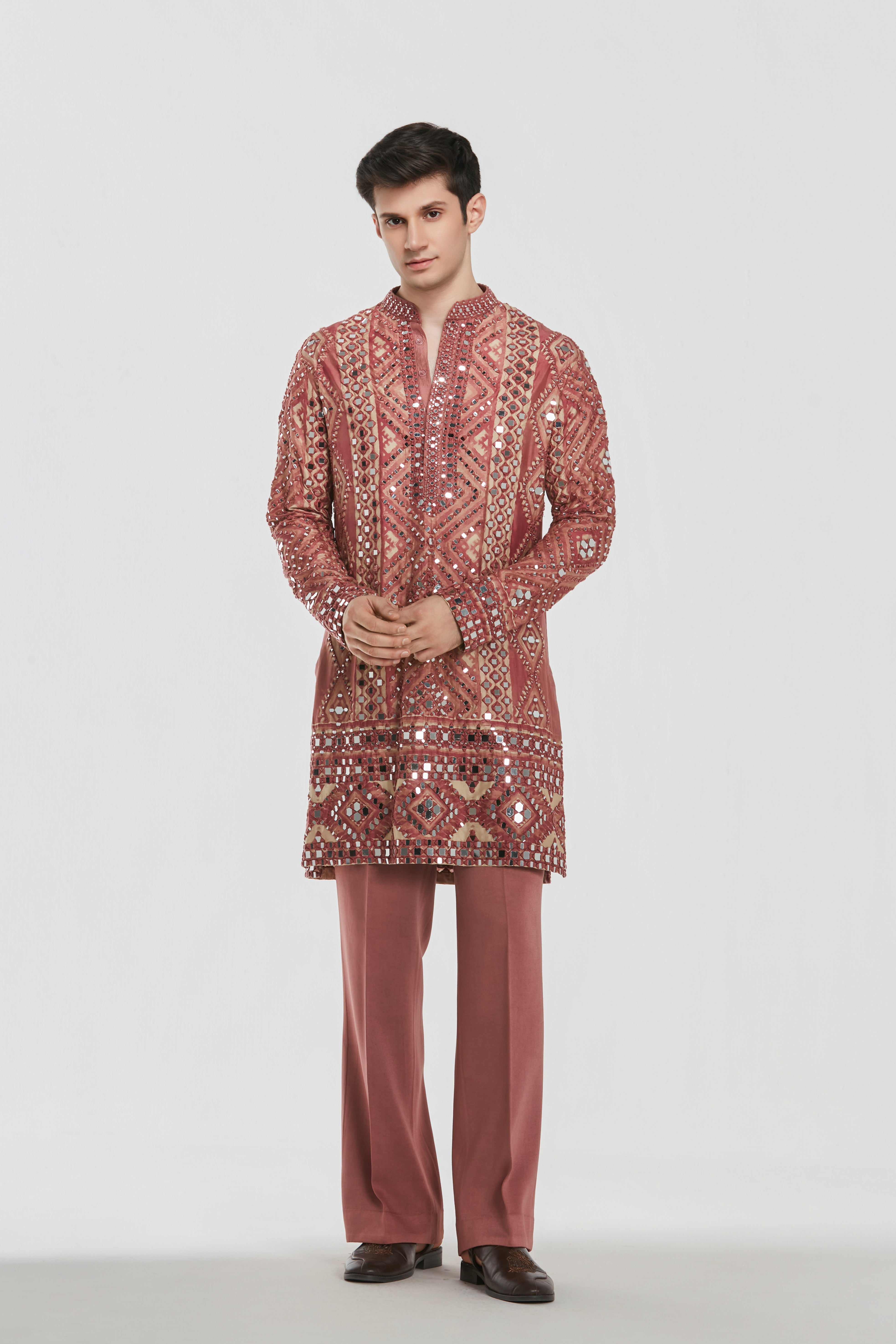 Kurta - heavy chanderi , pant -Cotton twill
