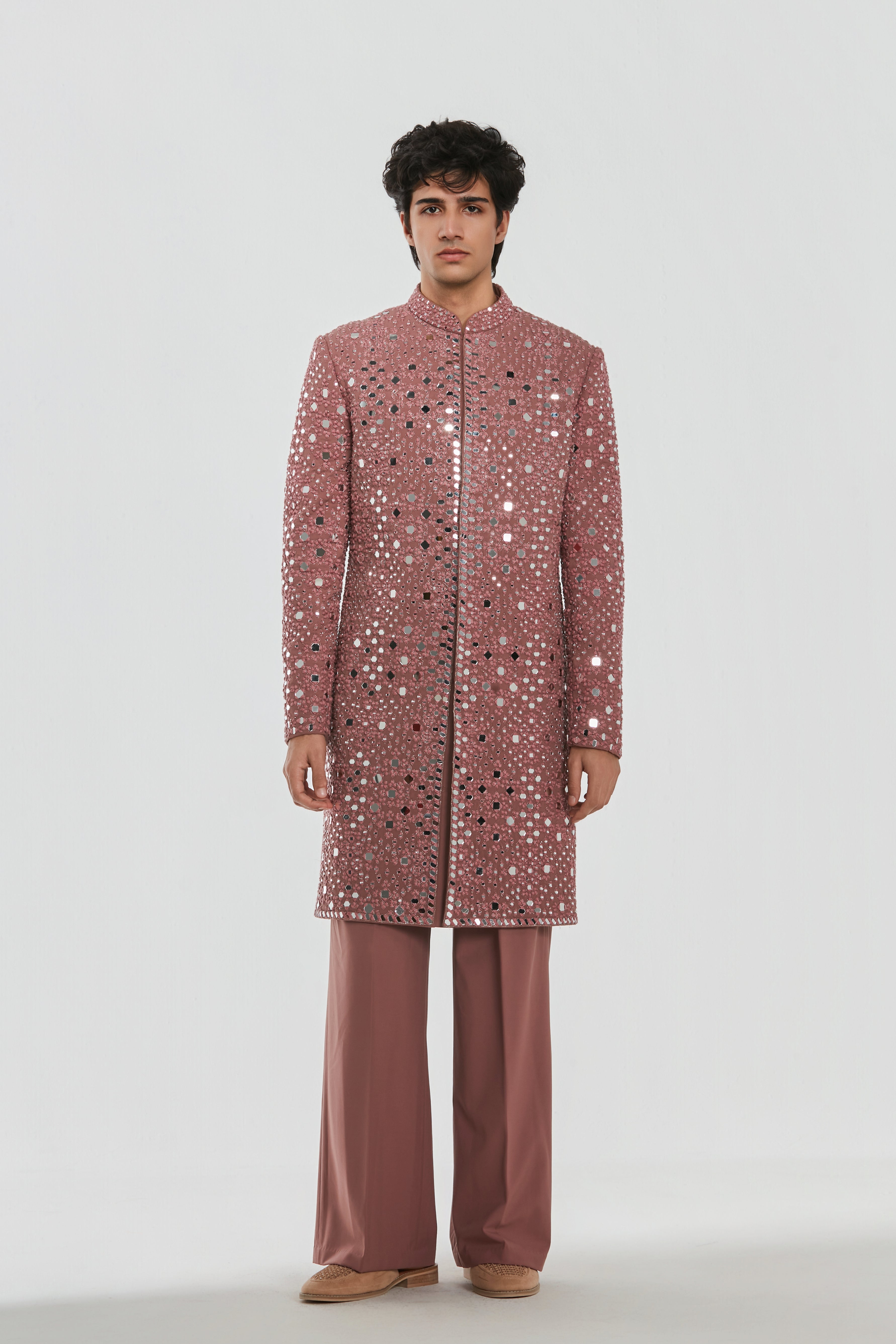 Kurta - Heavy Chanderi , sherwani - neo tech , pant -neo tech