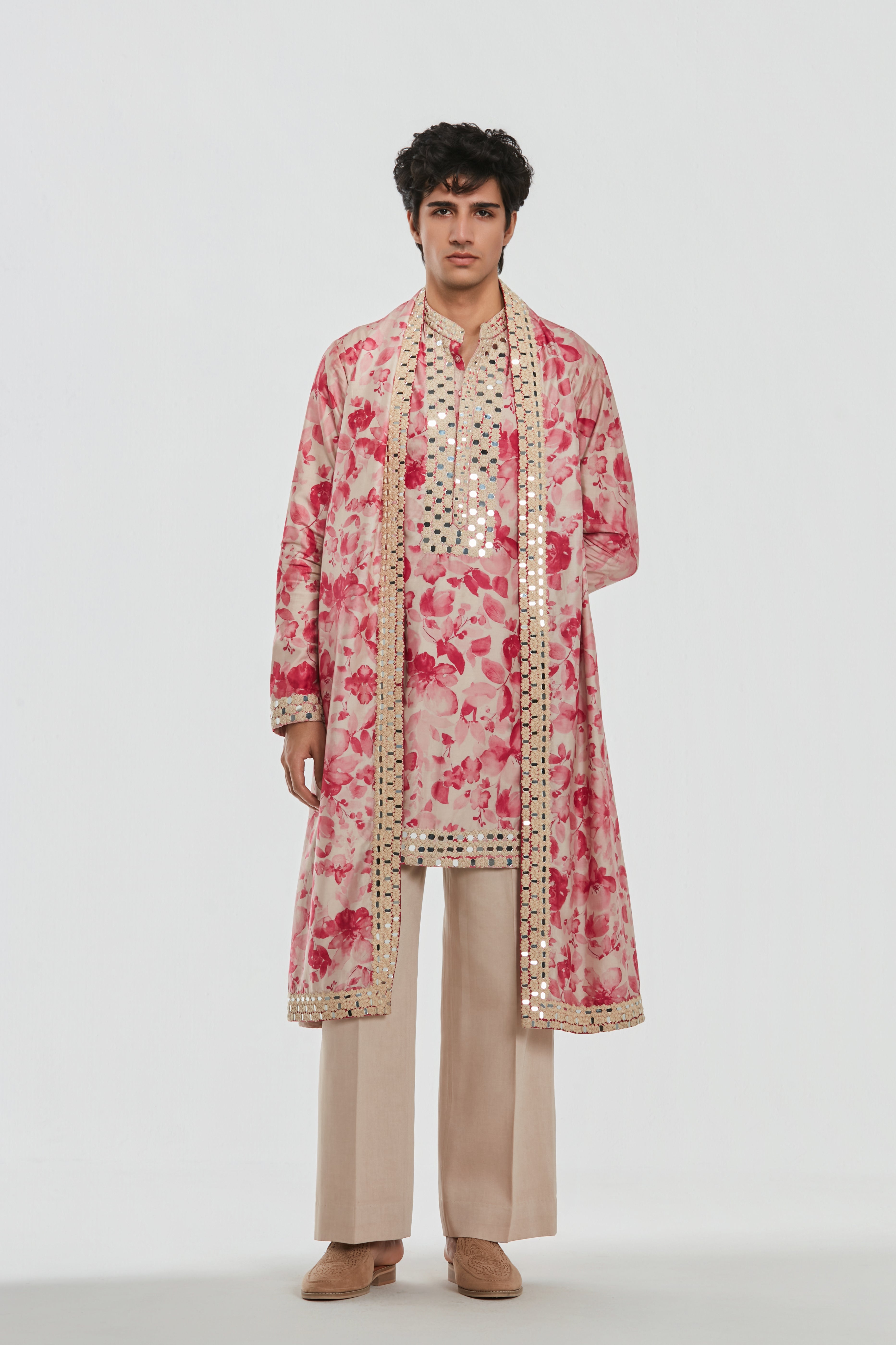Kurta - Heavy chanderi , Pant-Cotton twill