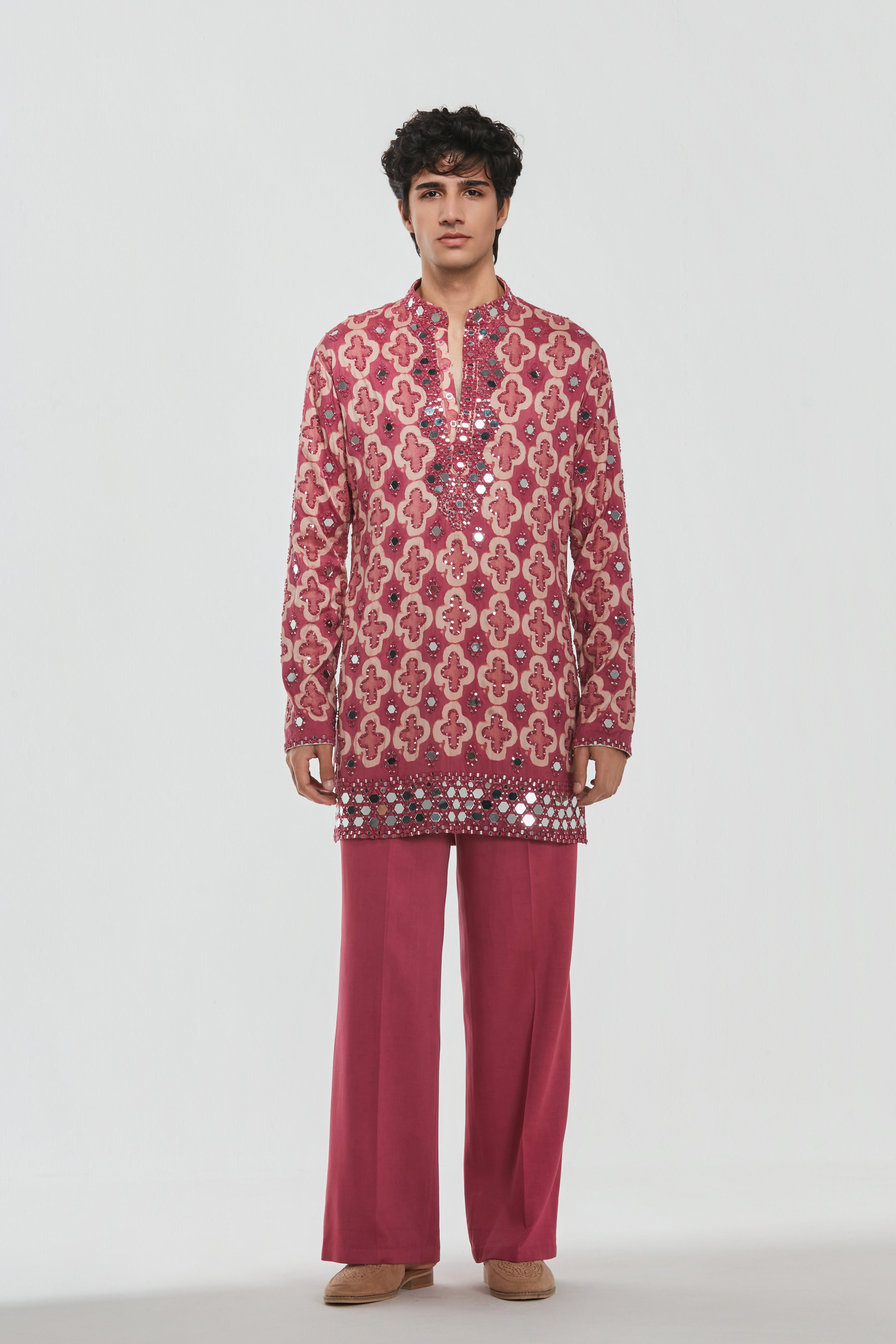 Kurta - Heavy chanderi , Pant-Cotton twill