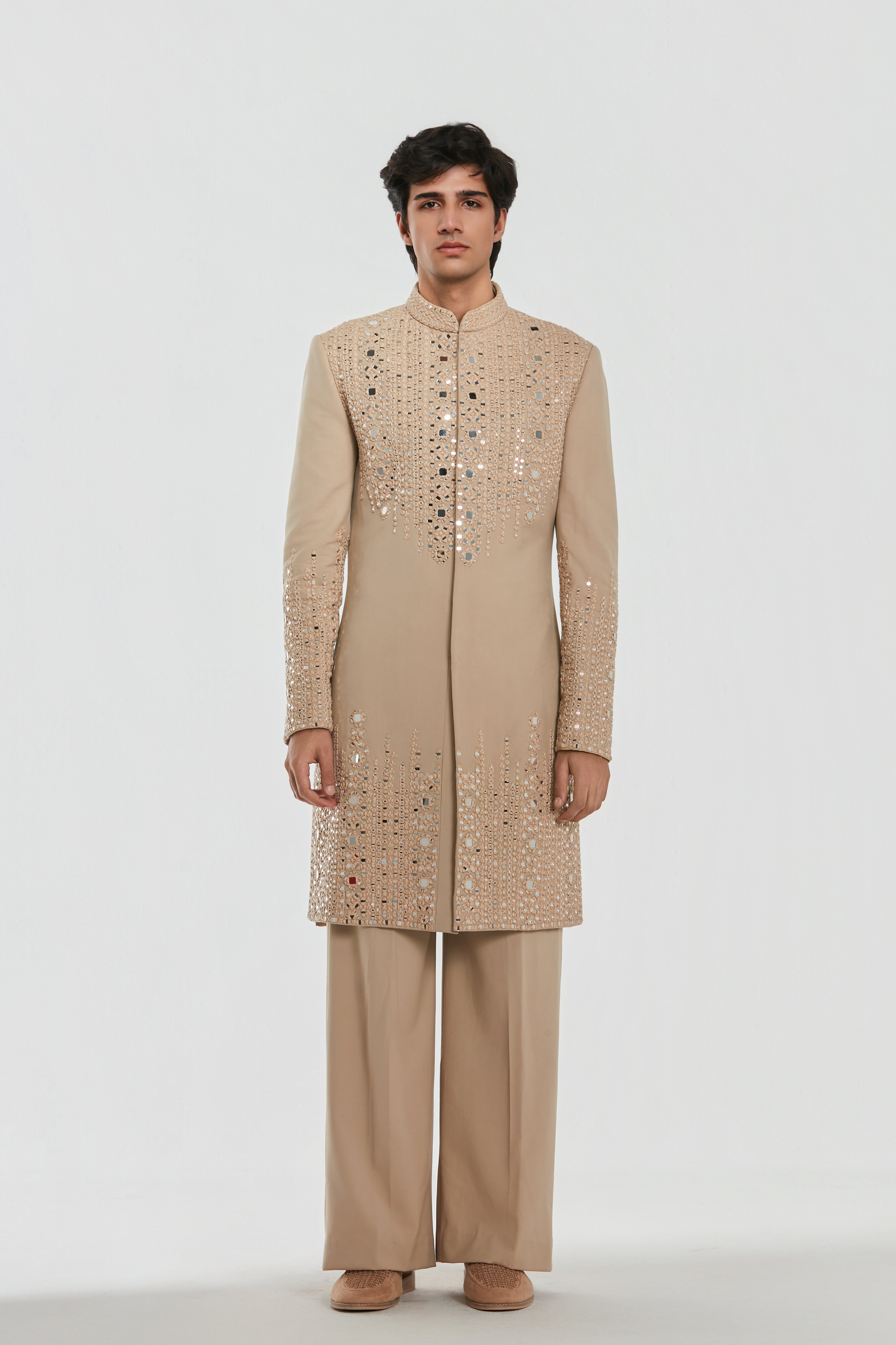 Sherwanin and pant -Neo tech and Kurta -Heavy chanderi