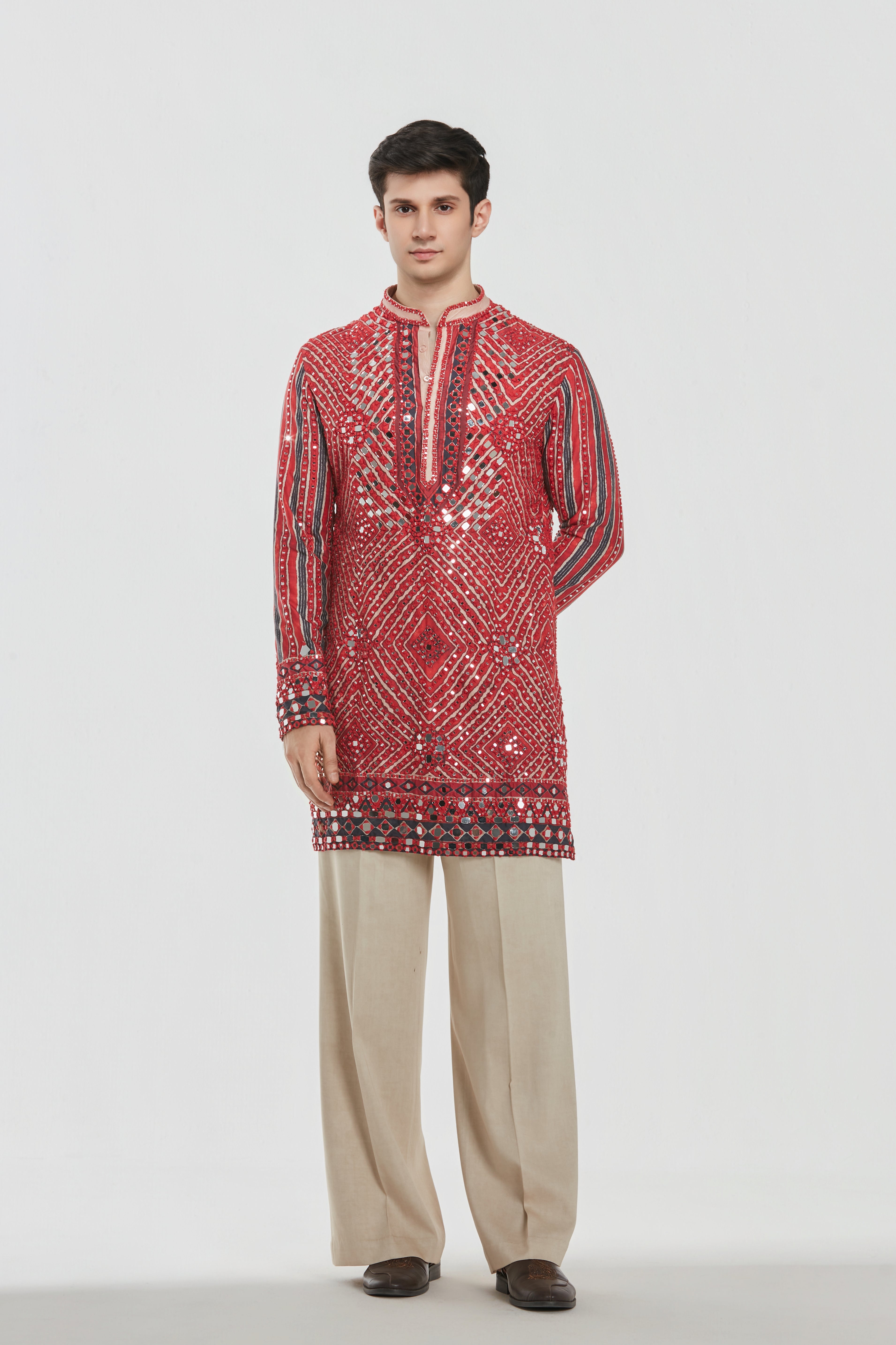 Kurta - heavy chanderi , pant -Cotton twill