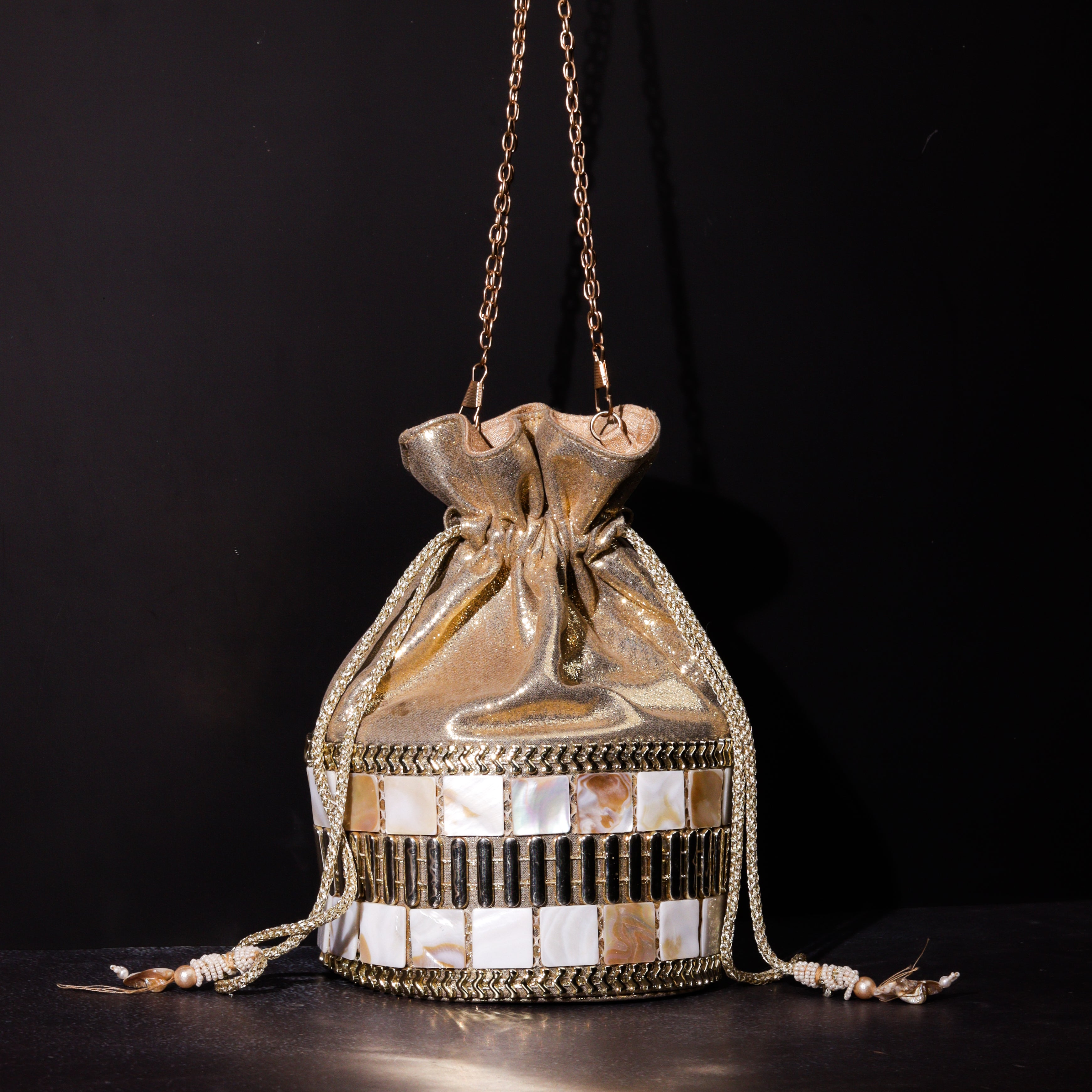 Mother of pearl potli