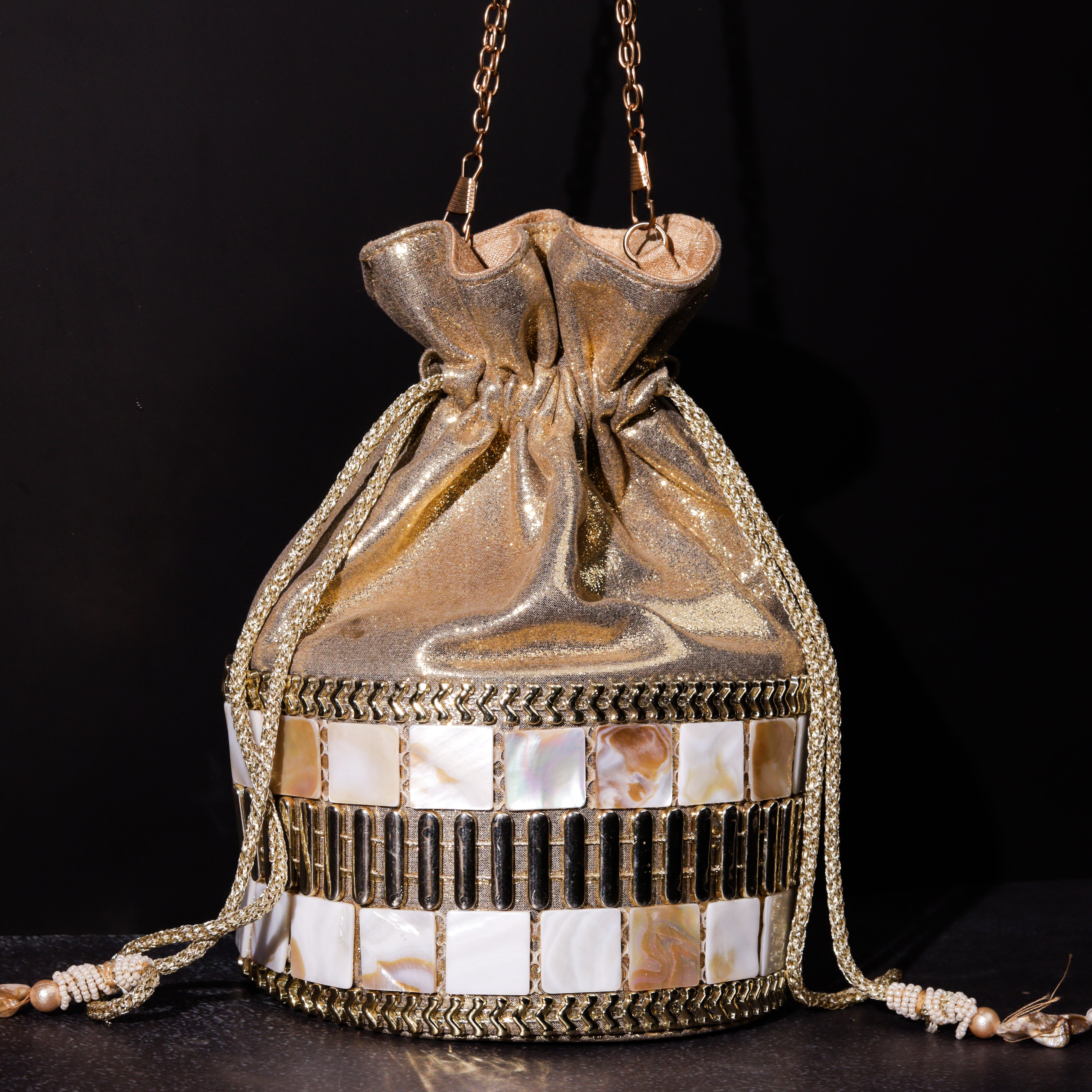 Mother of pearl potli