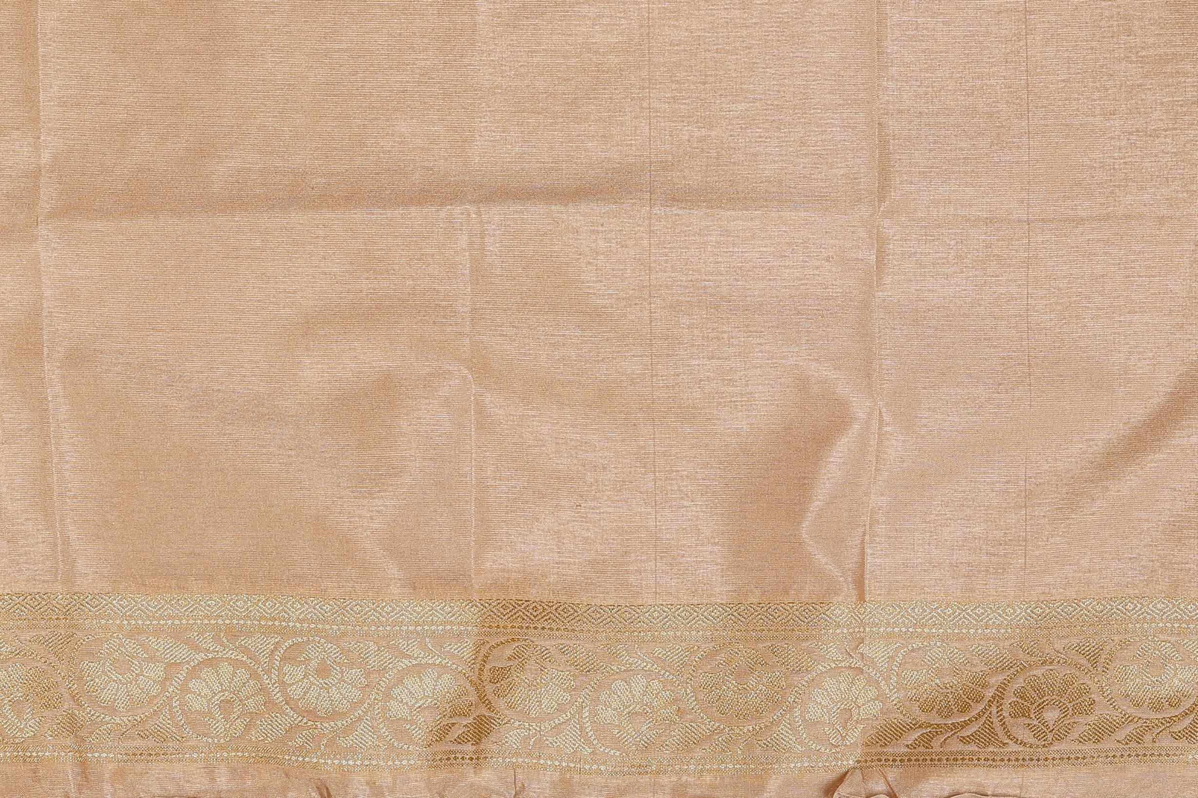 Beige Floral Meenakari Pure Silk Banarasi Handloom Saree