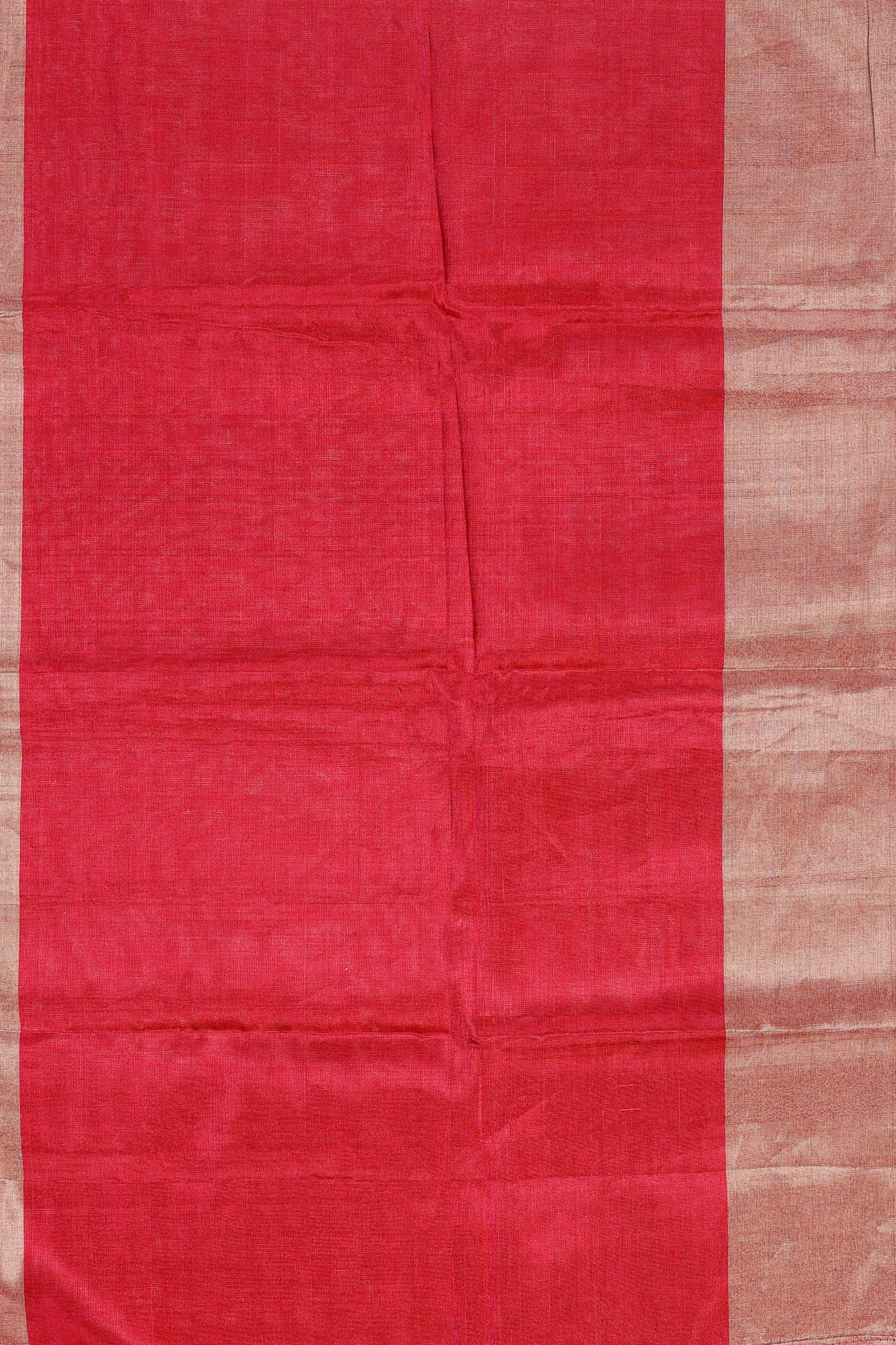 Grey - Hot Pink Pure Chanderi Tissue Handloom Saree