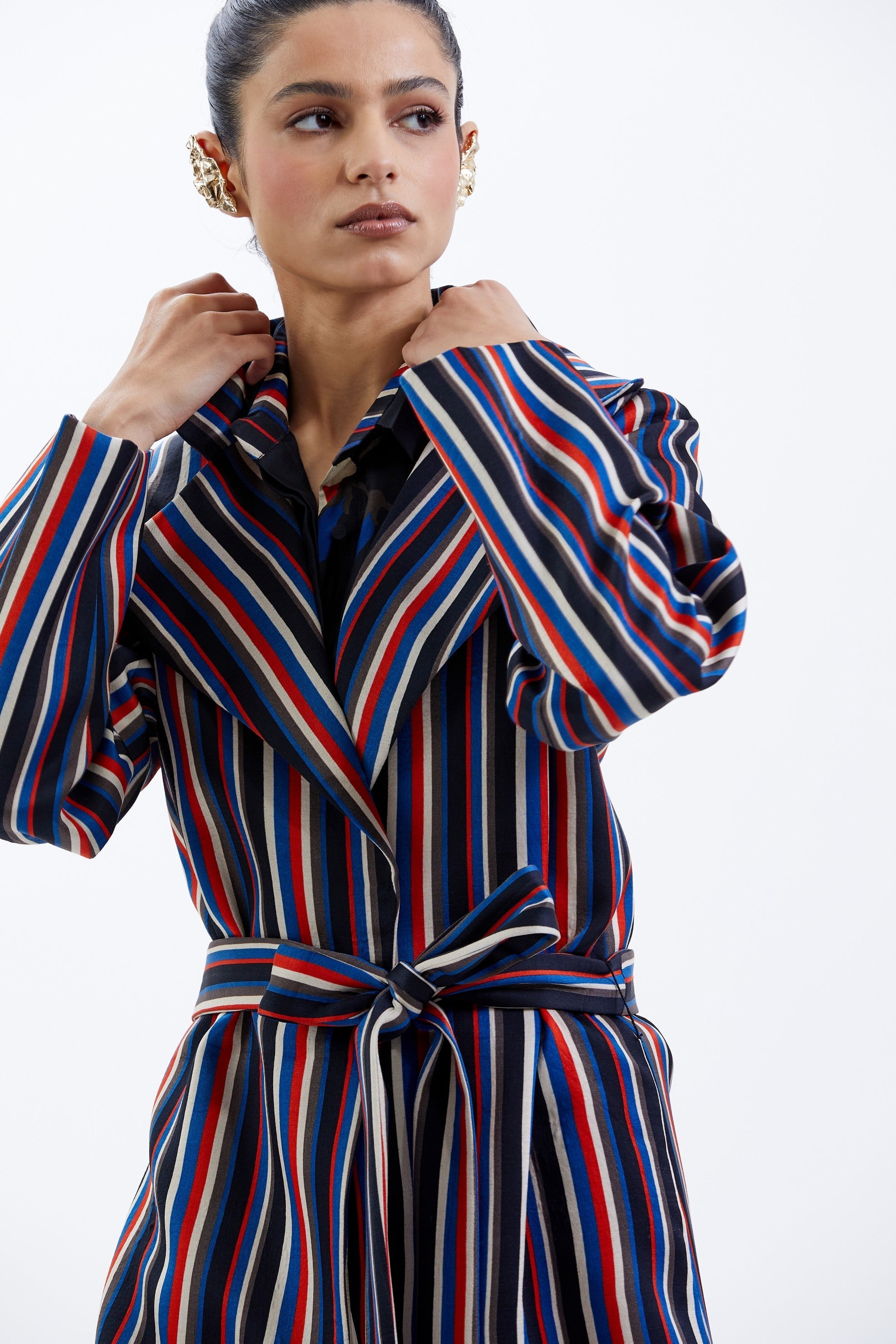 Black Magnum Satin Bhawra Jacket