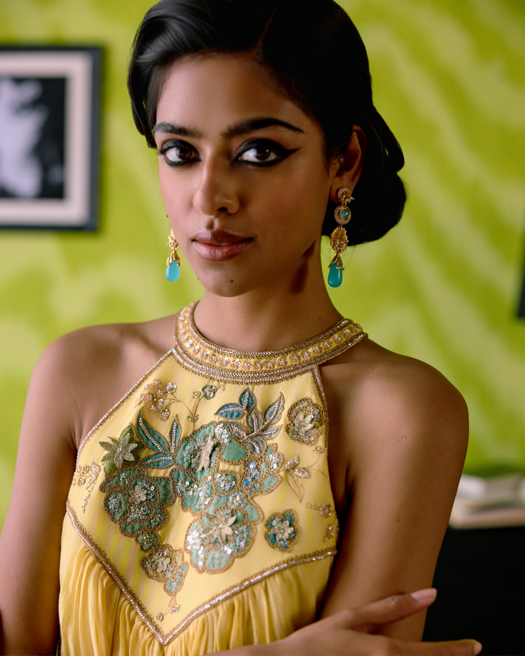 Buttercup Yellow Halter Neck Dress