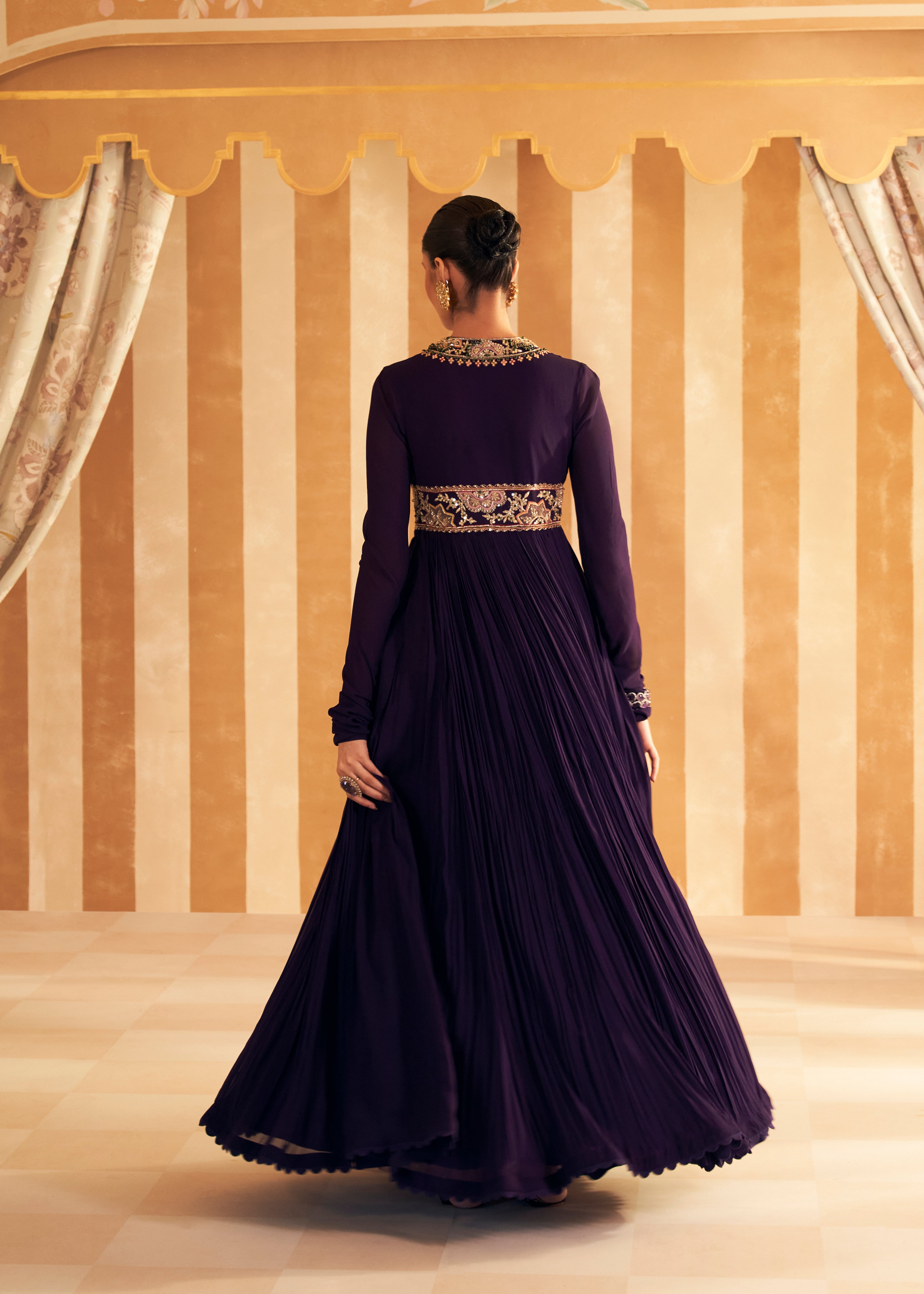 Banafsha Anarkali set