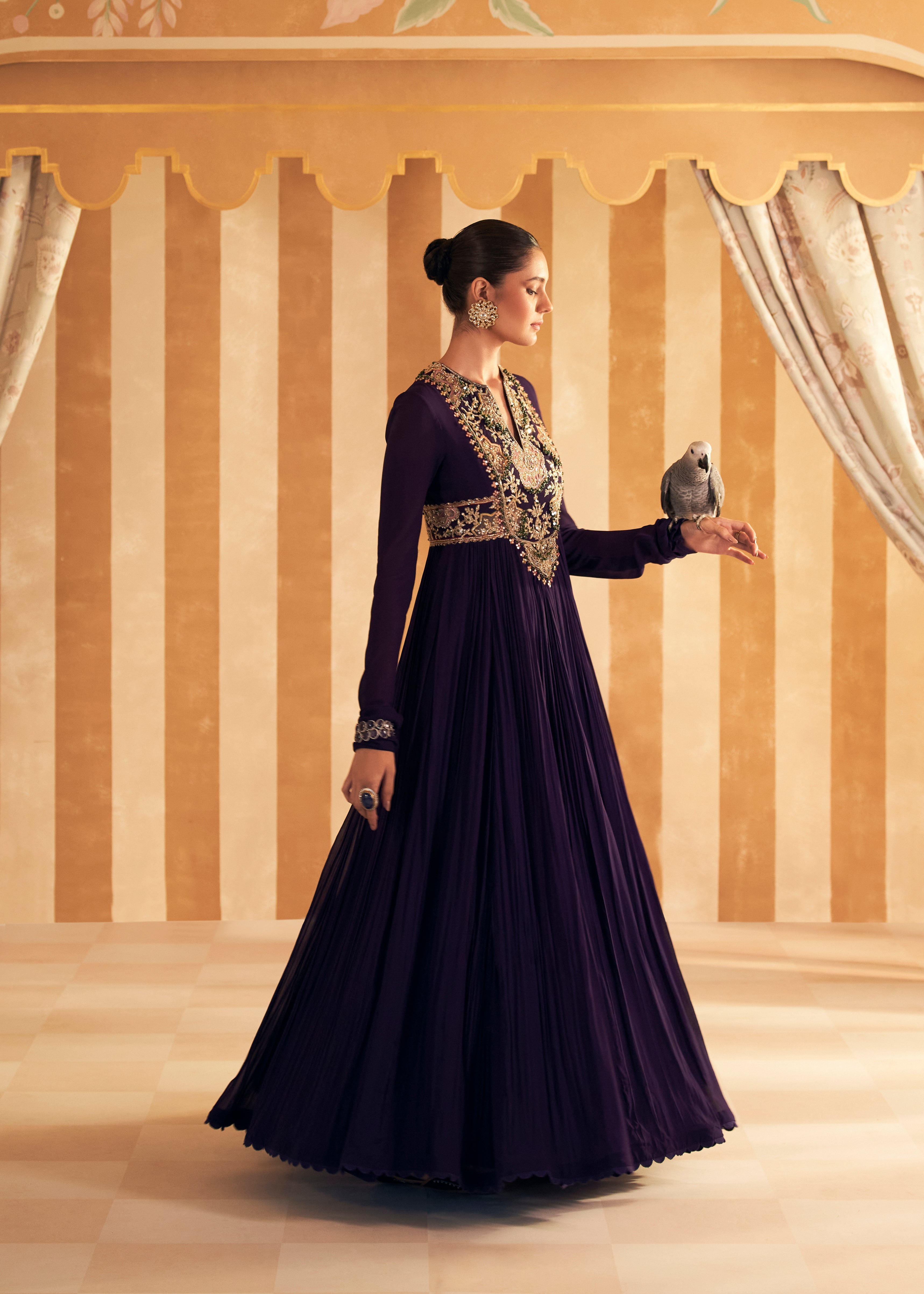 Banafsha Anarkali set