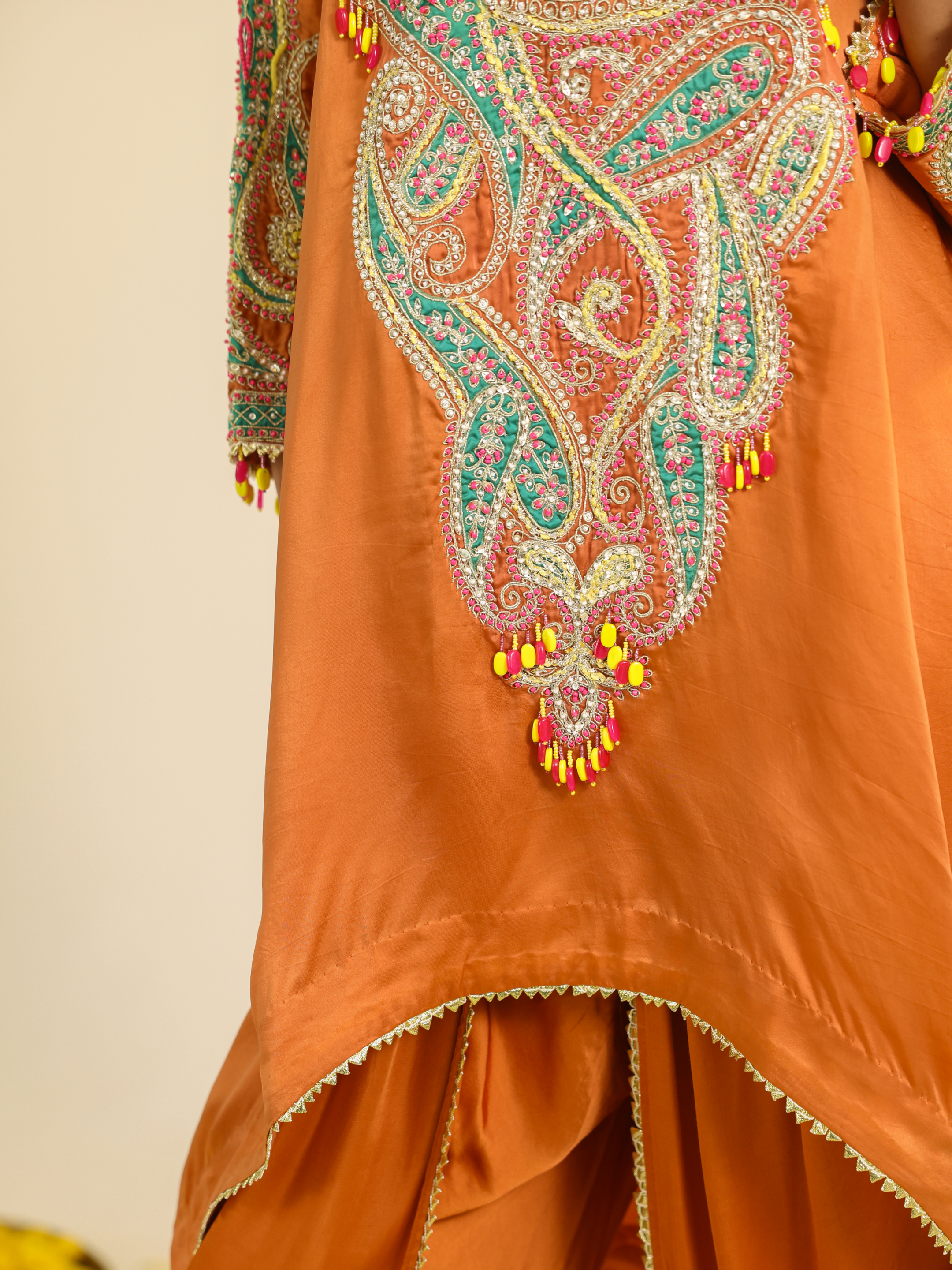 Rust Paisley Asar Kurta Set