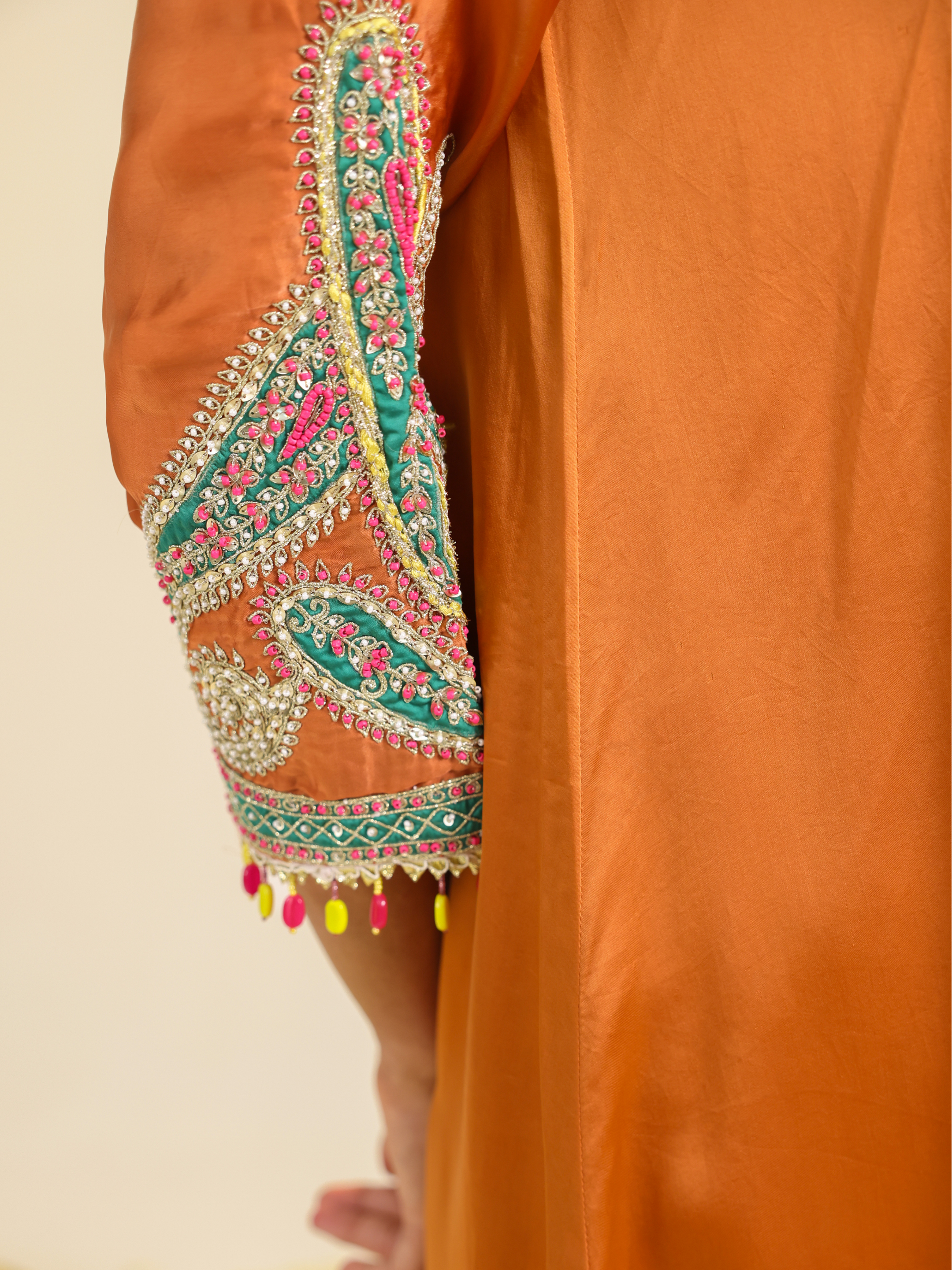 Rust Paisley Asar Kurta Set