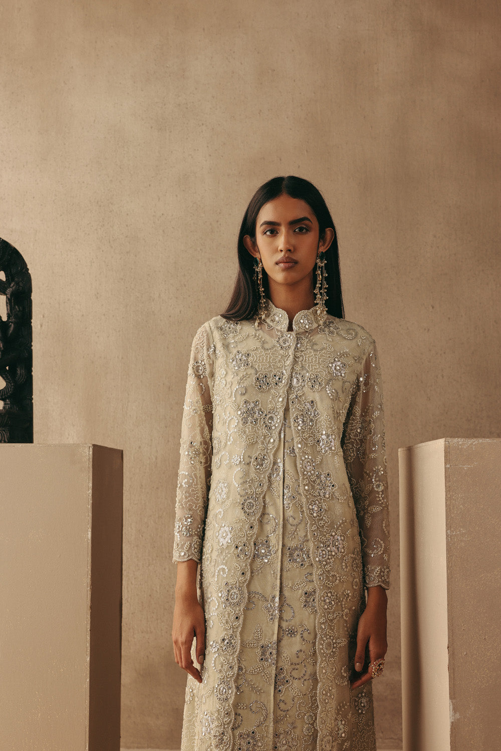 MIRRORWORK LAYERED DRESS JACKET