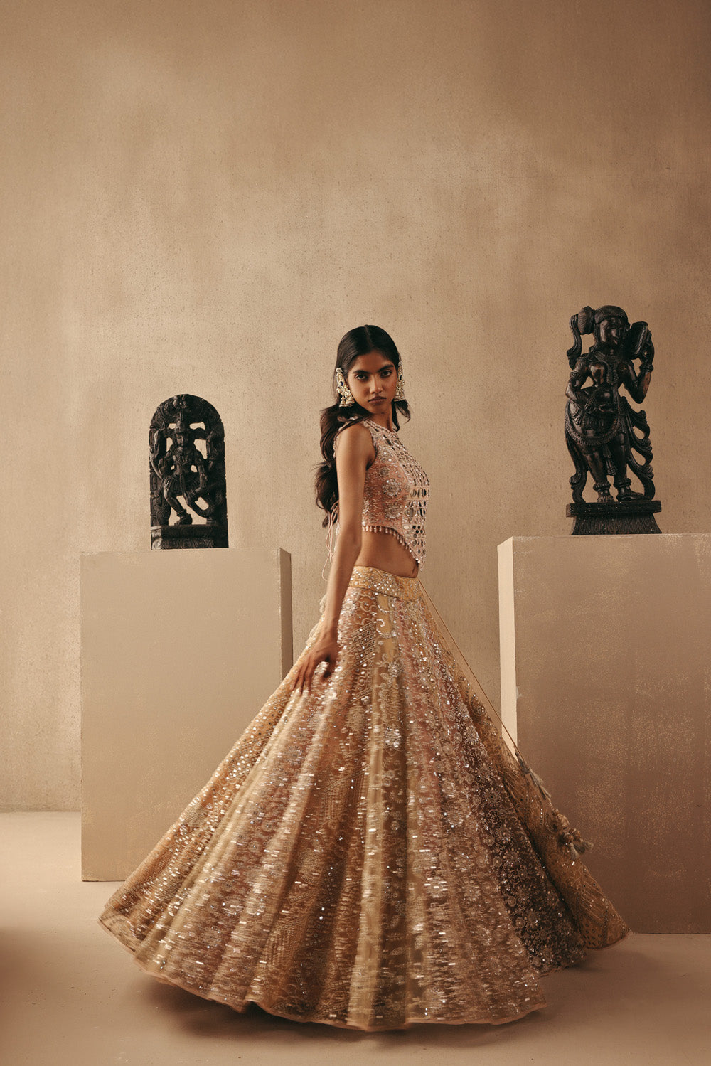 MULTICOLOUR MIRRORWORK LEHENGA