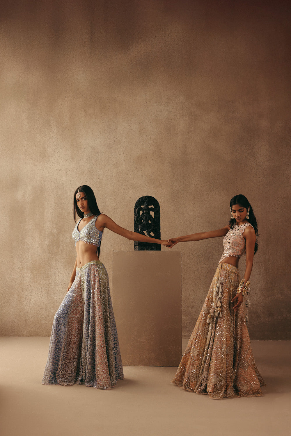 MULTICOLOUR MIRRORWORK LEHENGA