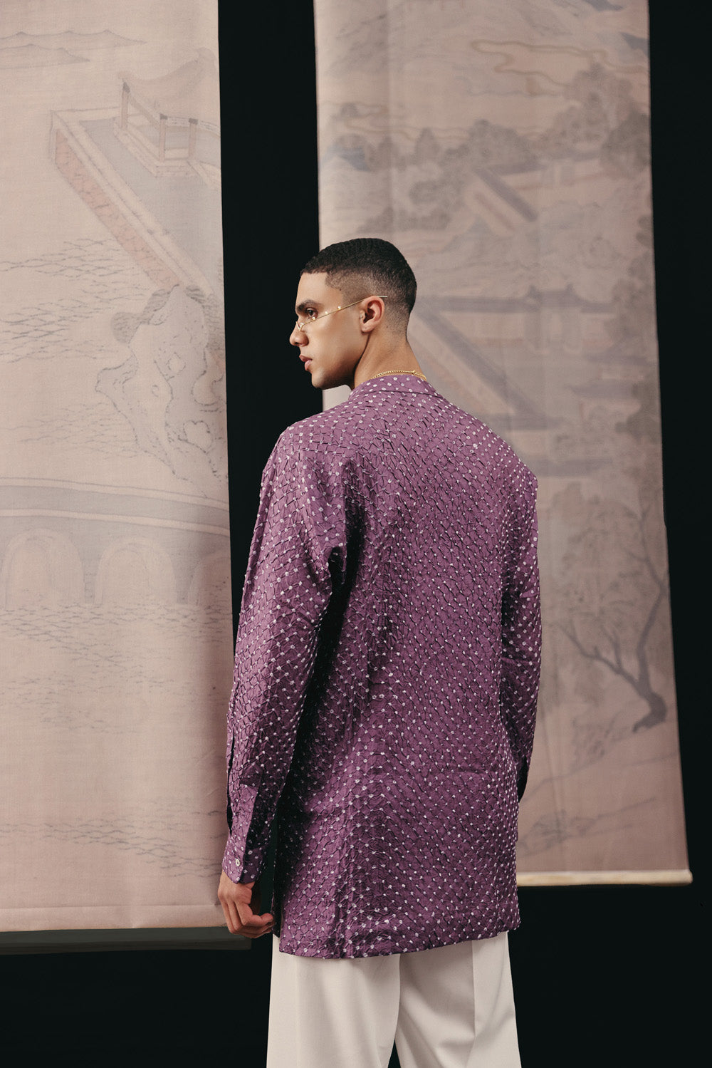 SILK RAI BANDHANI SHORT KURTA