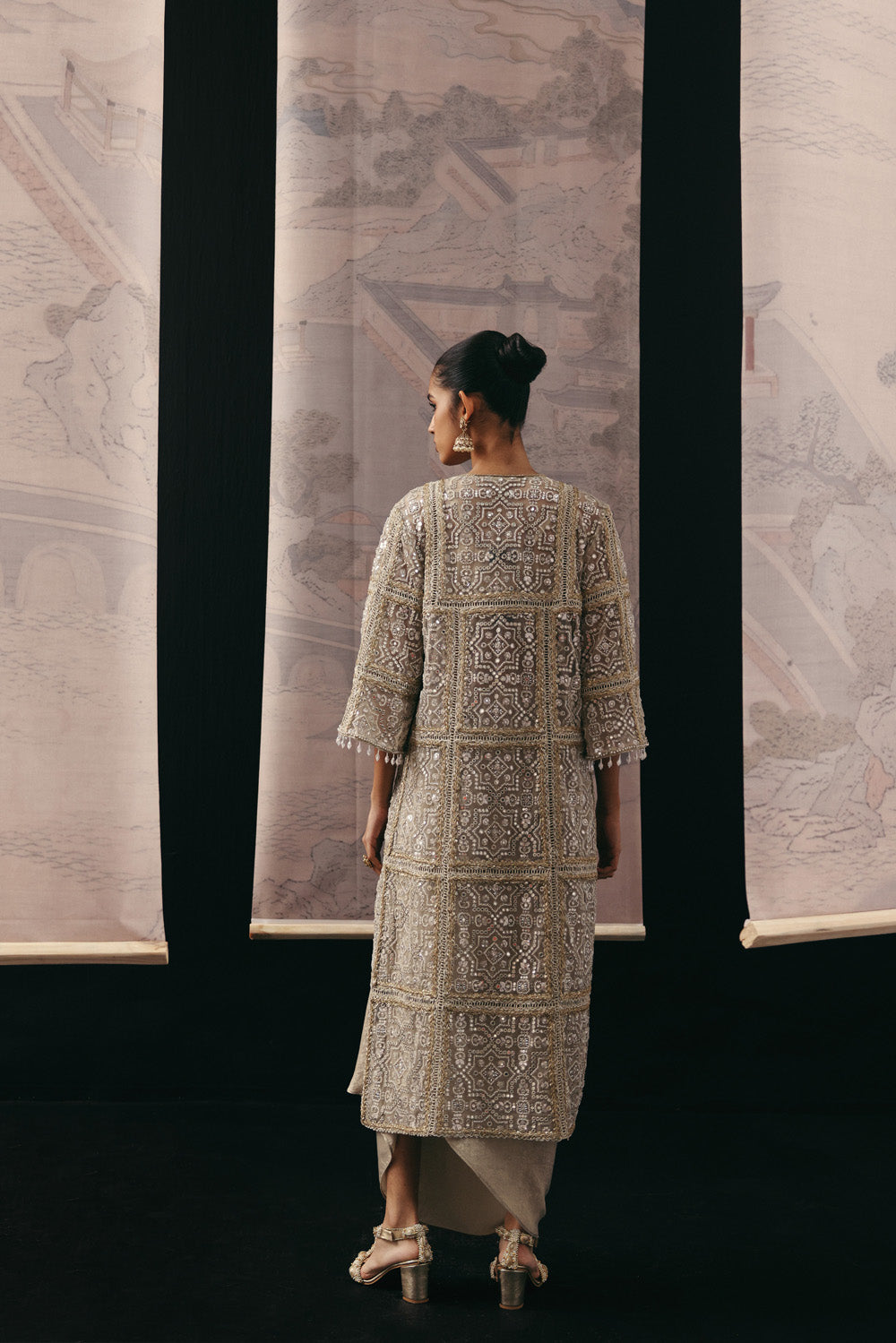 MIRRORWORK MULTI PANEL LONG JACKET