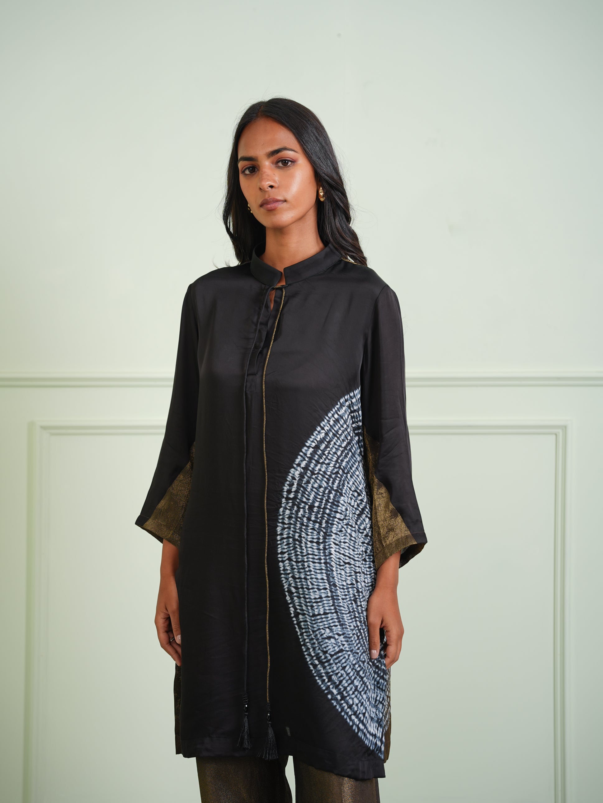 TISSUE SHIBORI KURTA SHIRT