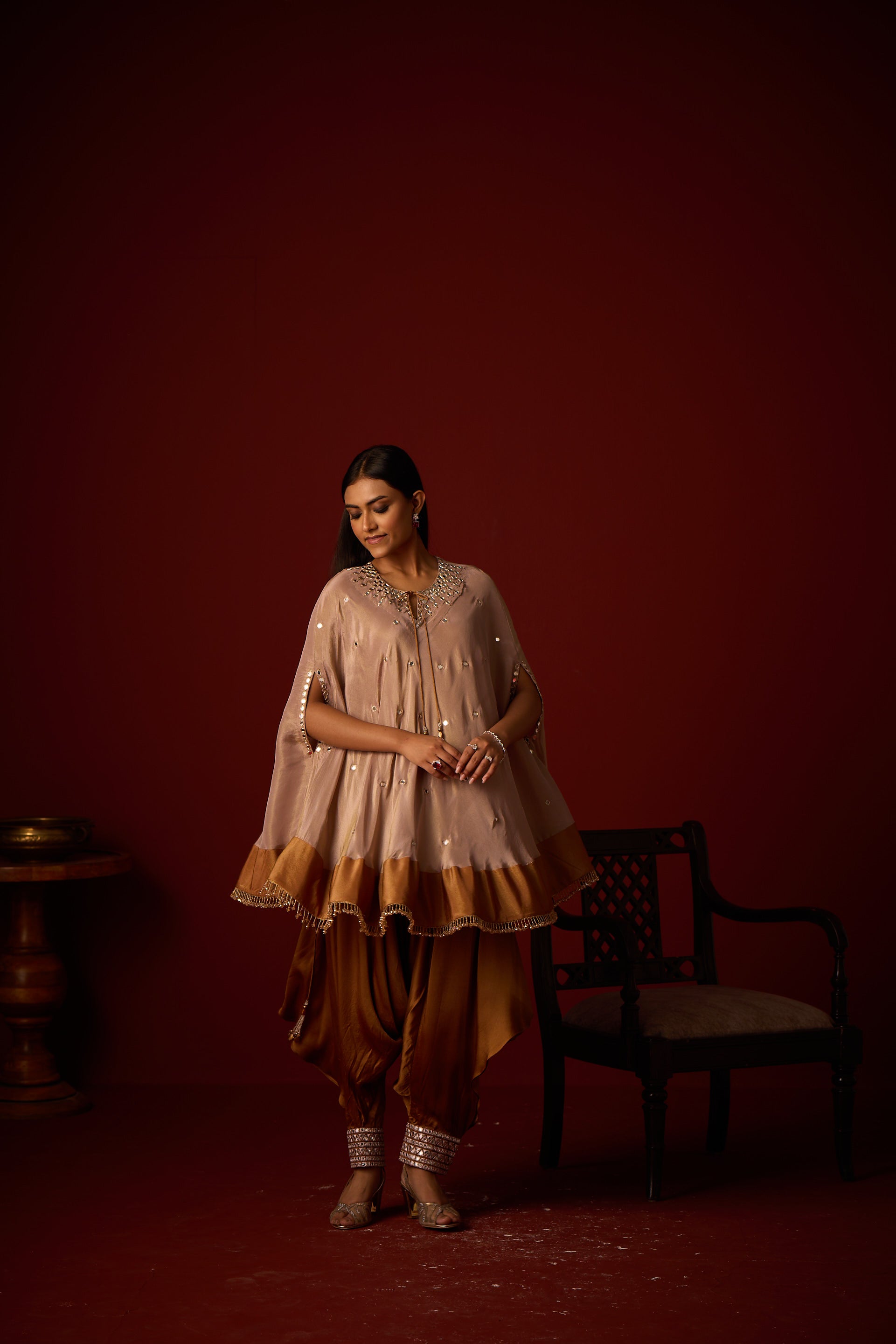 Satin Afghani Dhoti pants