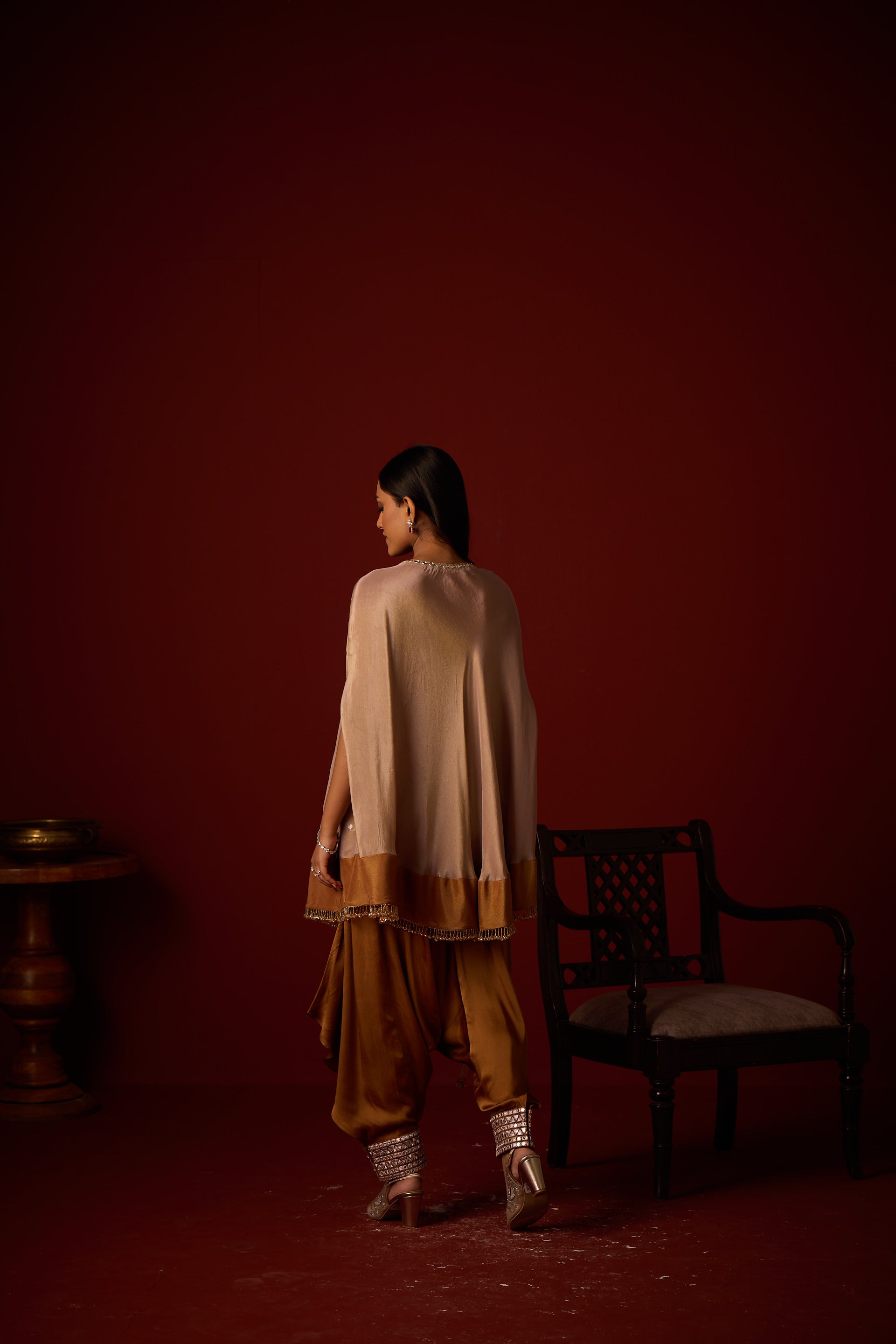 Satin Afghani Dhoti pants