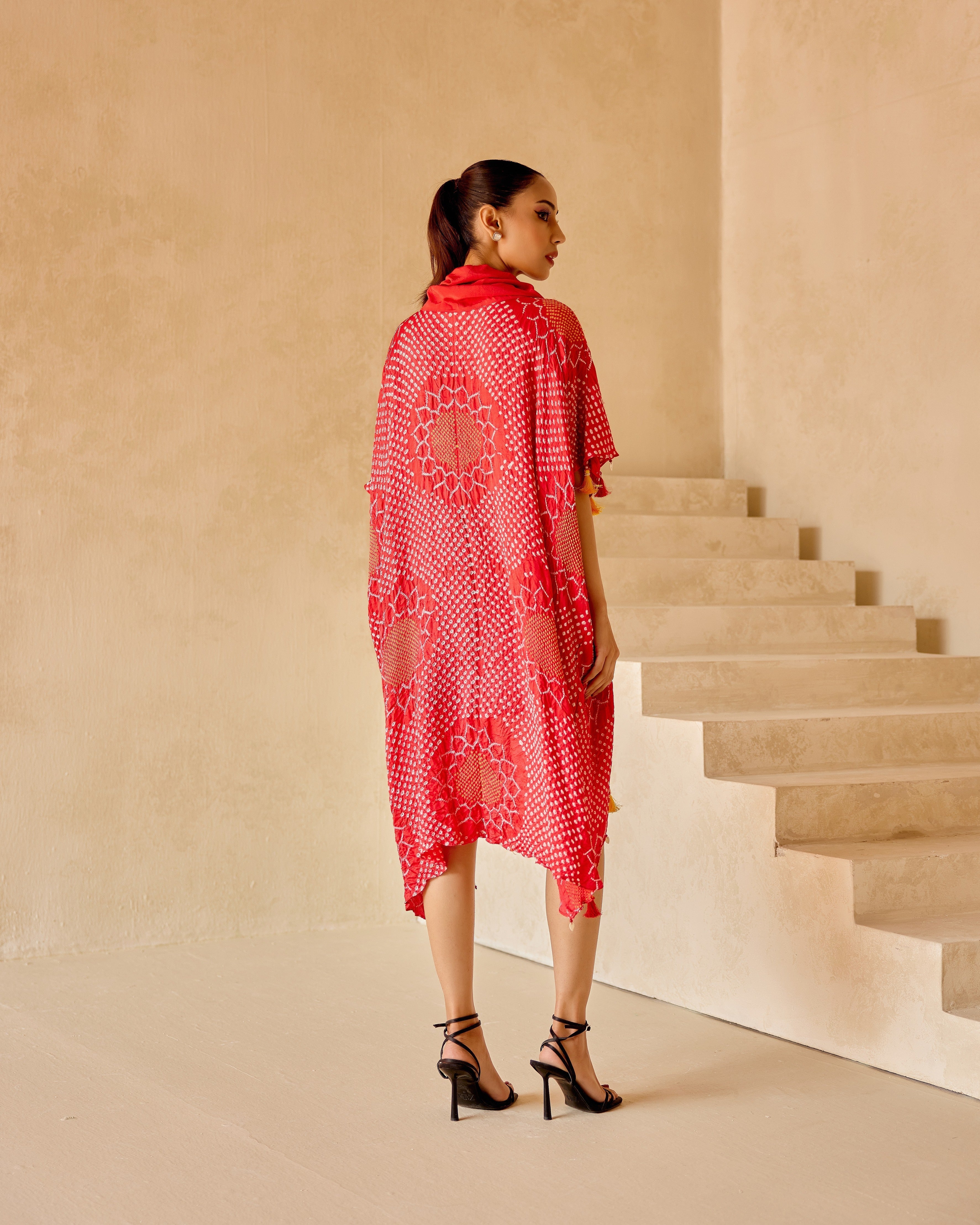 COWL NECK OVERLAP CAPE