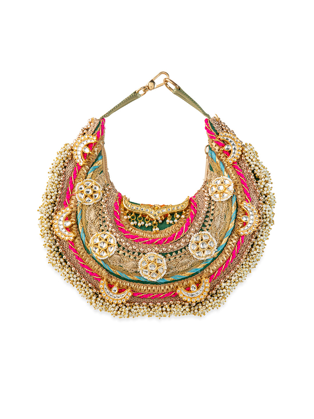 Pranika Gold Handbag