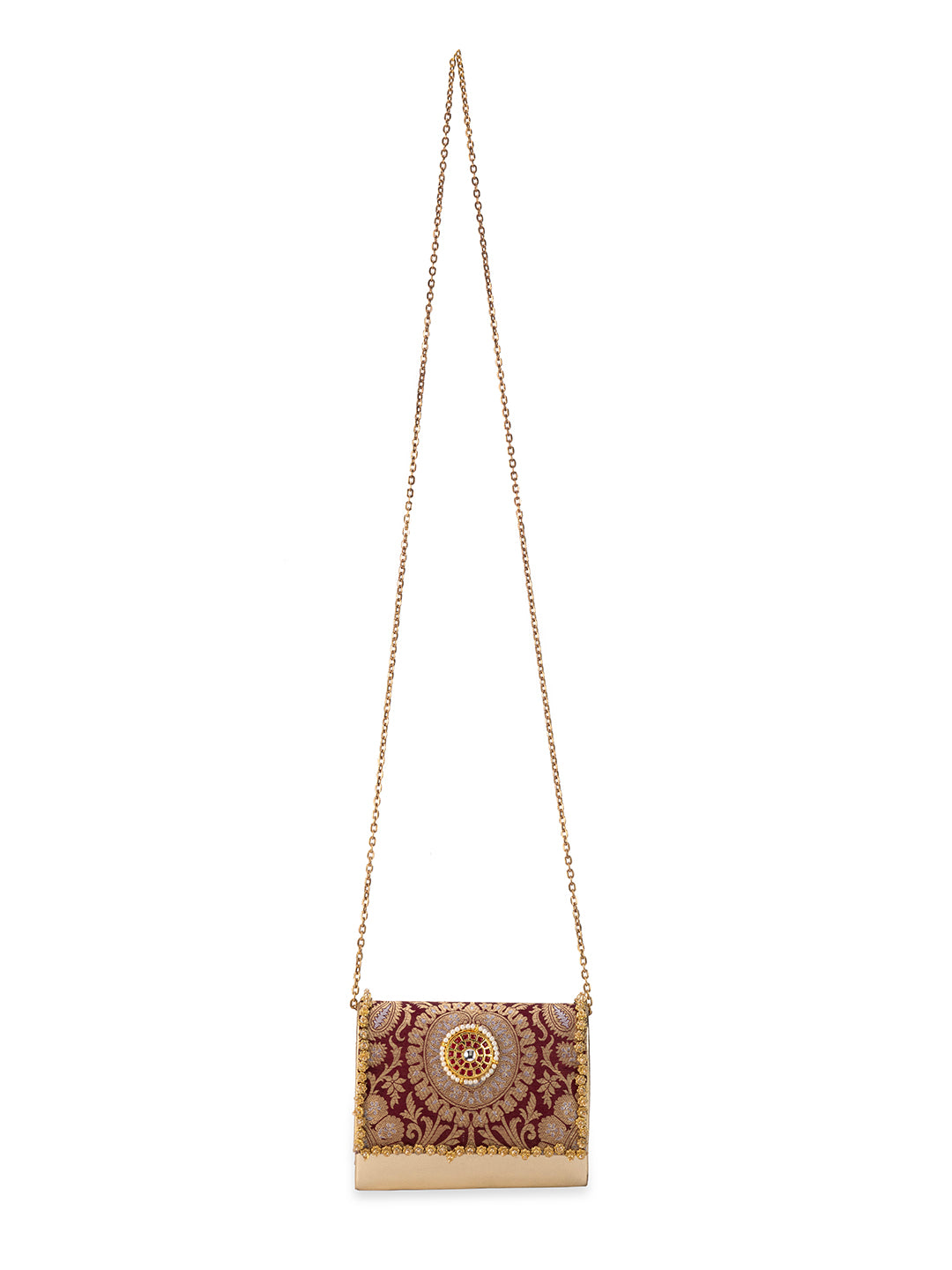 Vanika Maroon Handbag