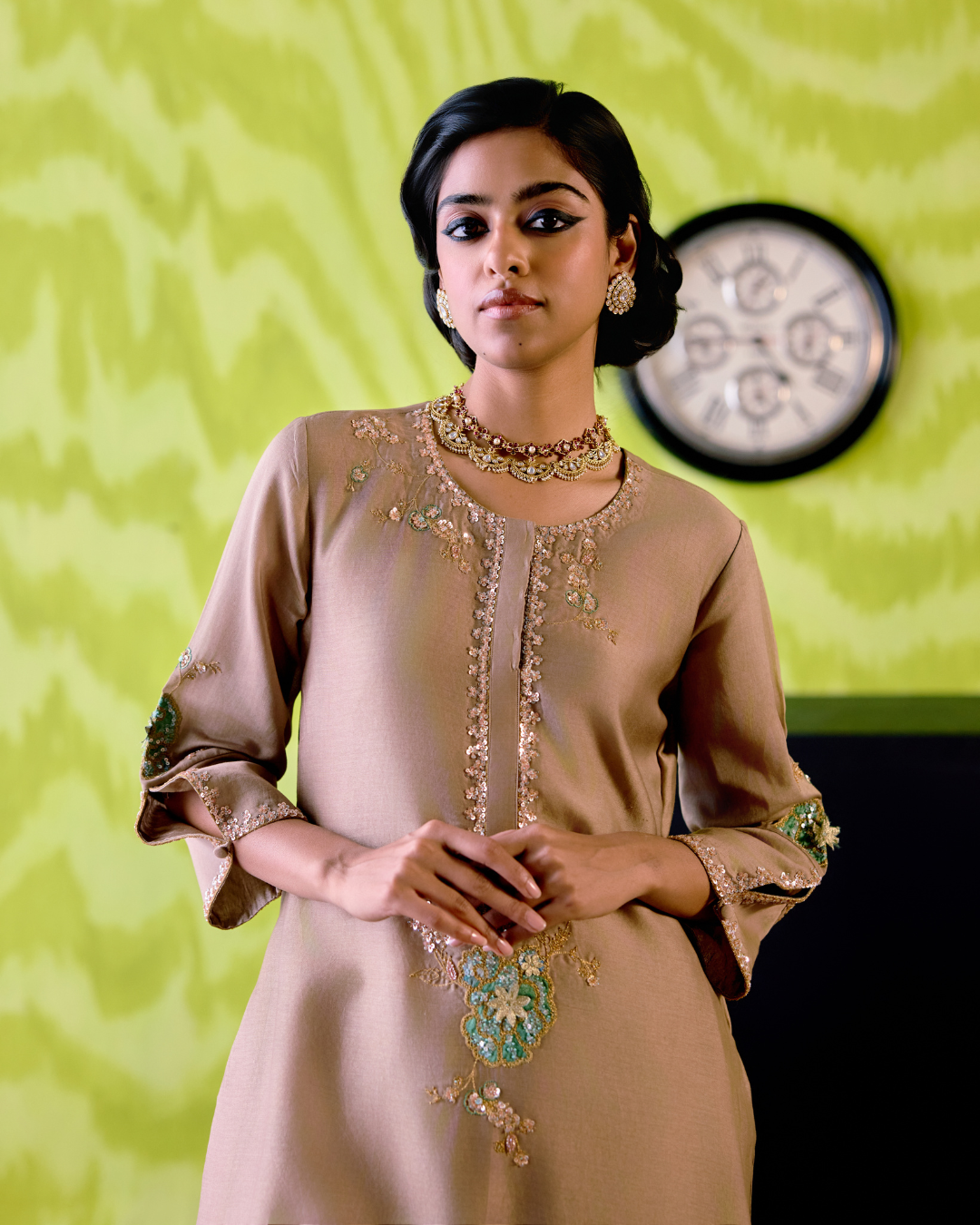 Mocha Straight Kurta Set