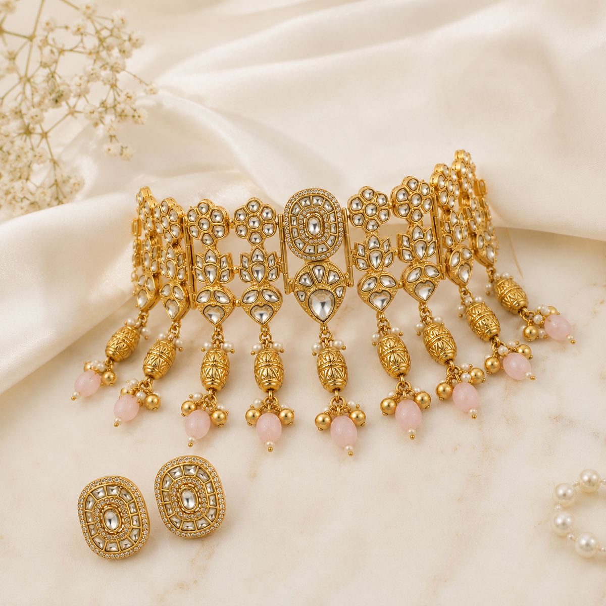 Gold Plated Kundan Choker Set