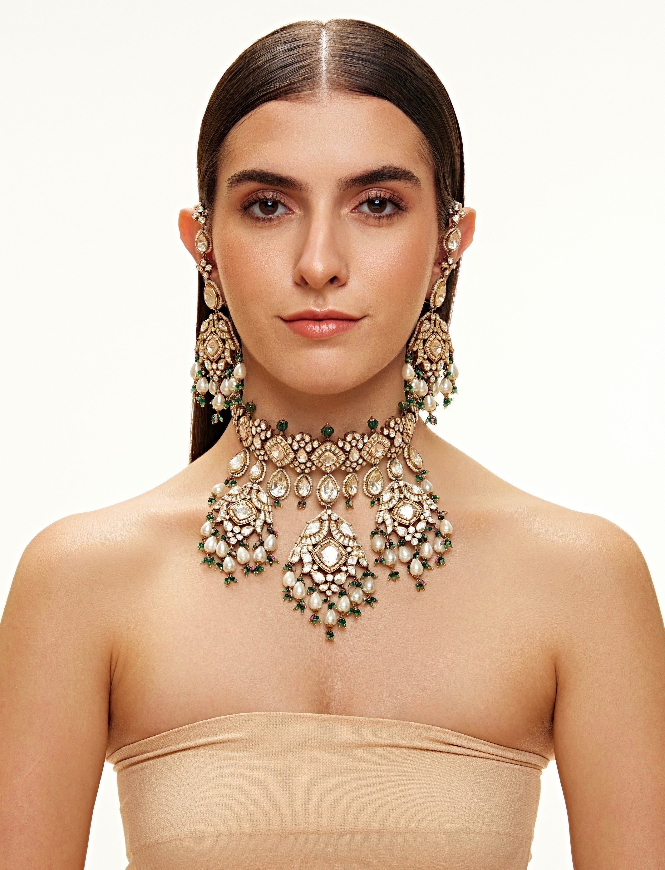 Swara polki necklace set