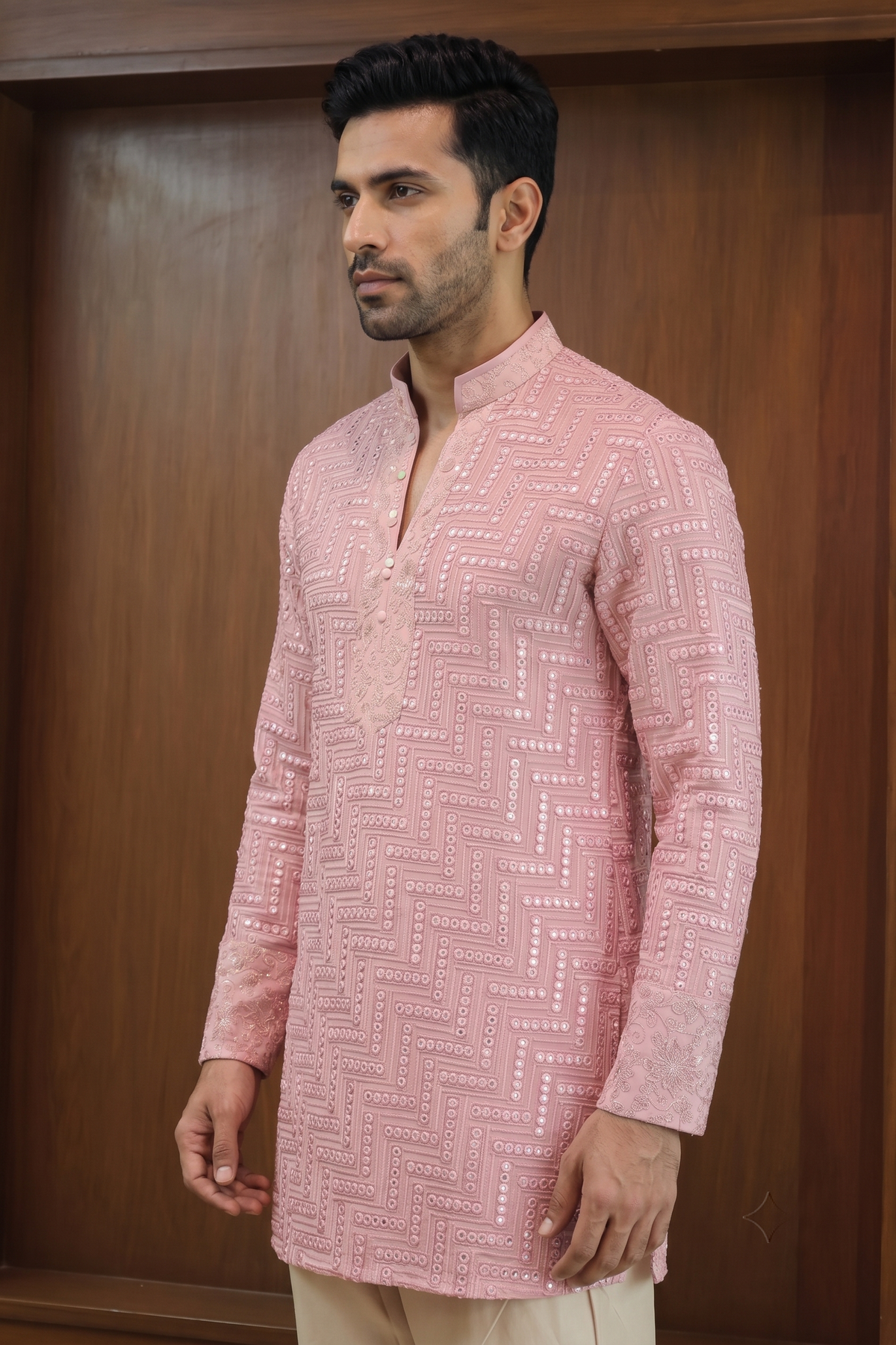 Pink Georgette Kurta