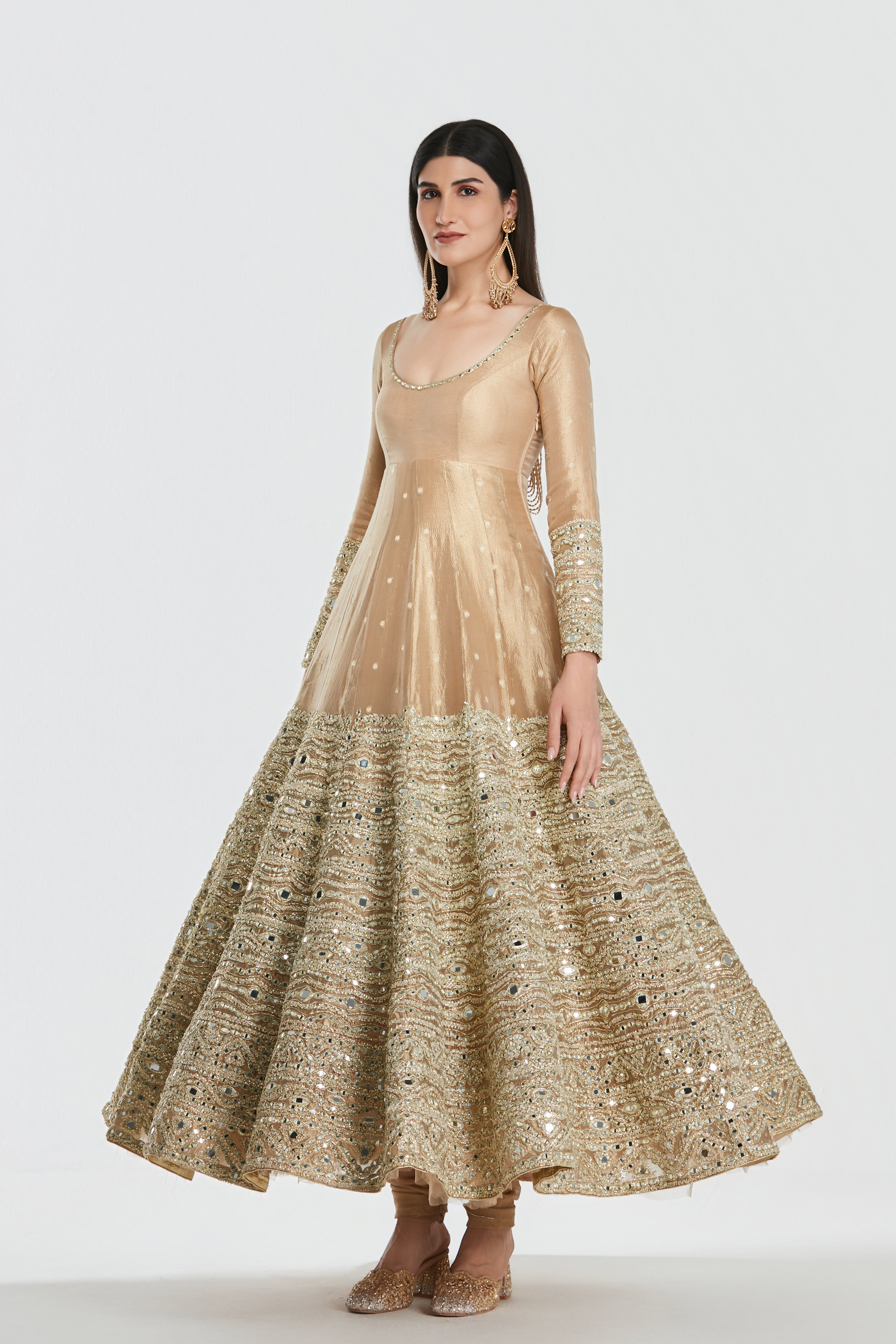 Mirror work , zari , lurex thread