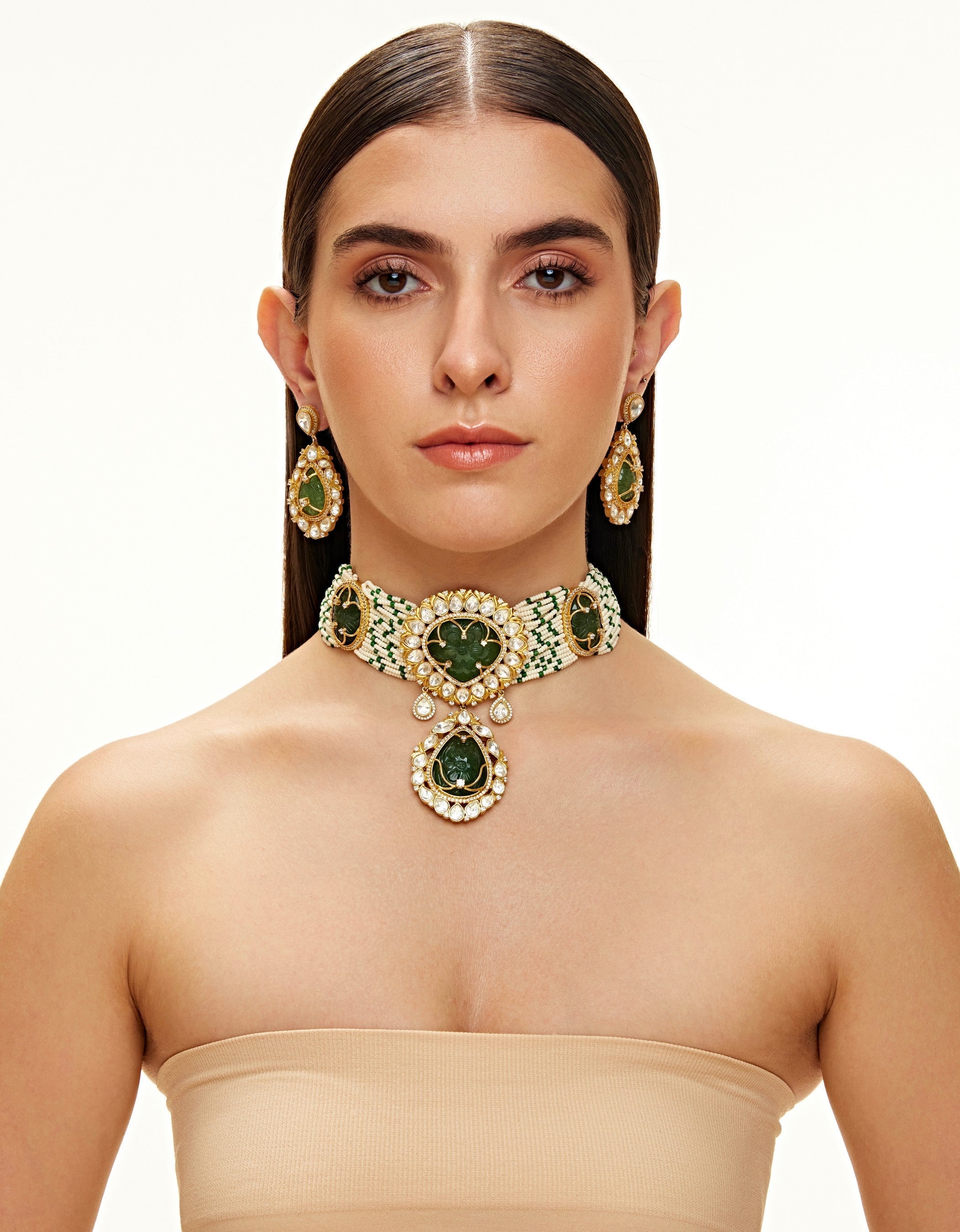 Miheer panna Choker set