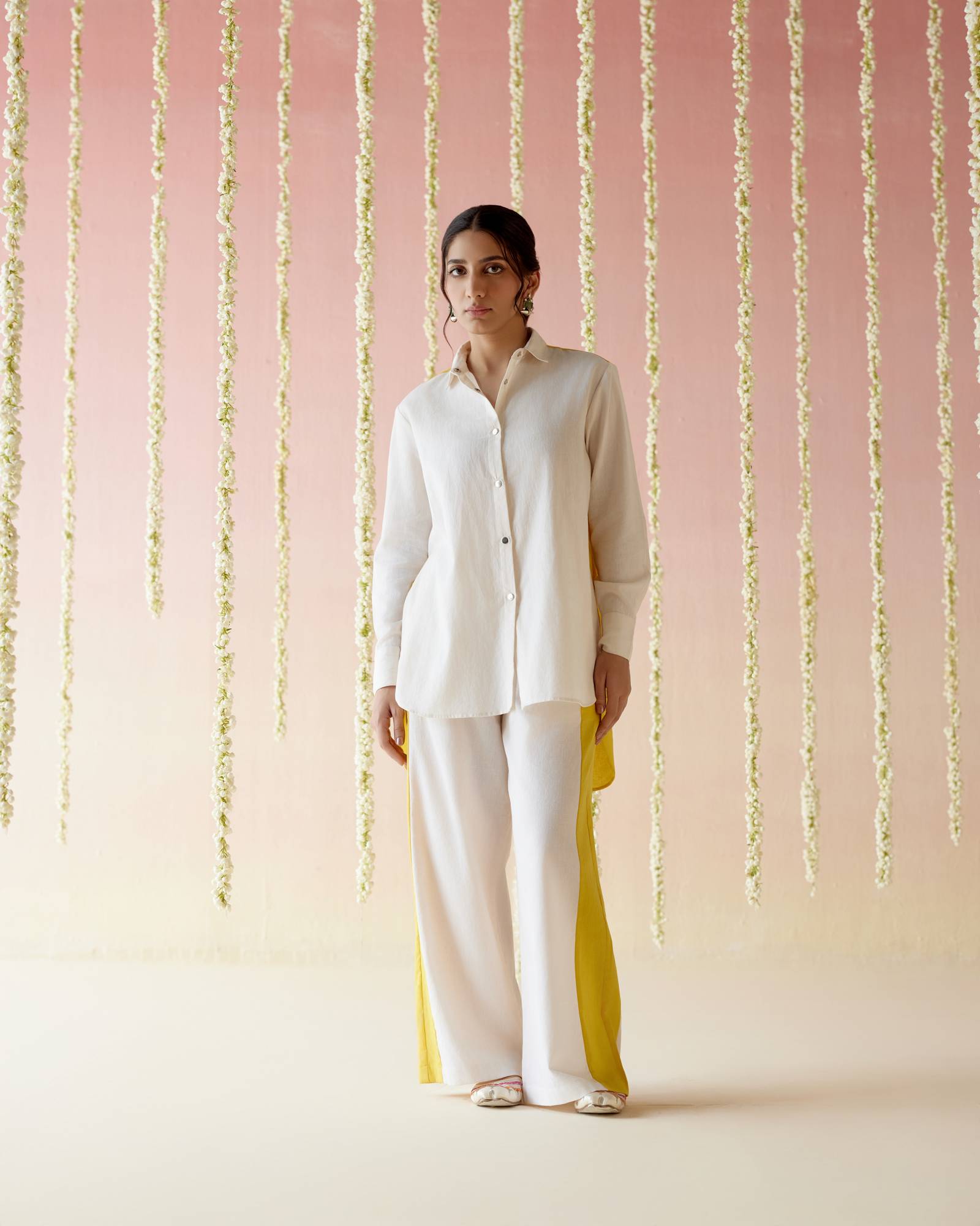 Sunlit Khadi Colorblocked Co-ord Set