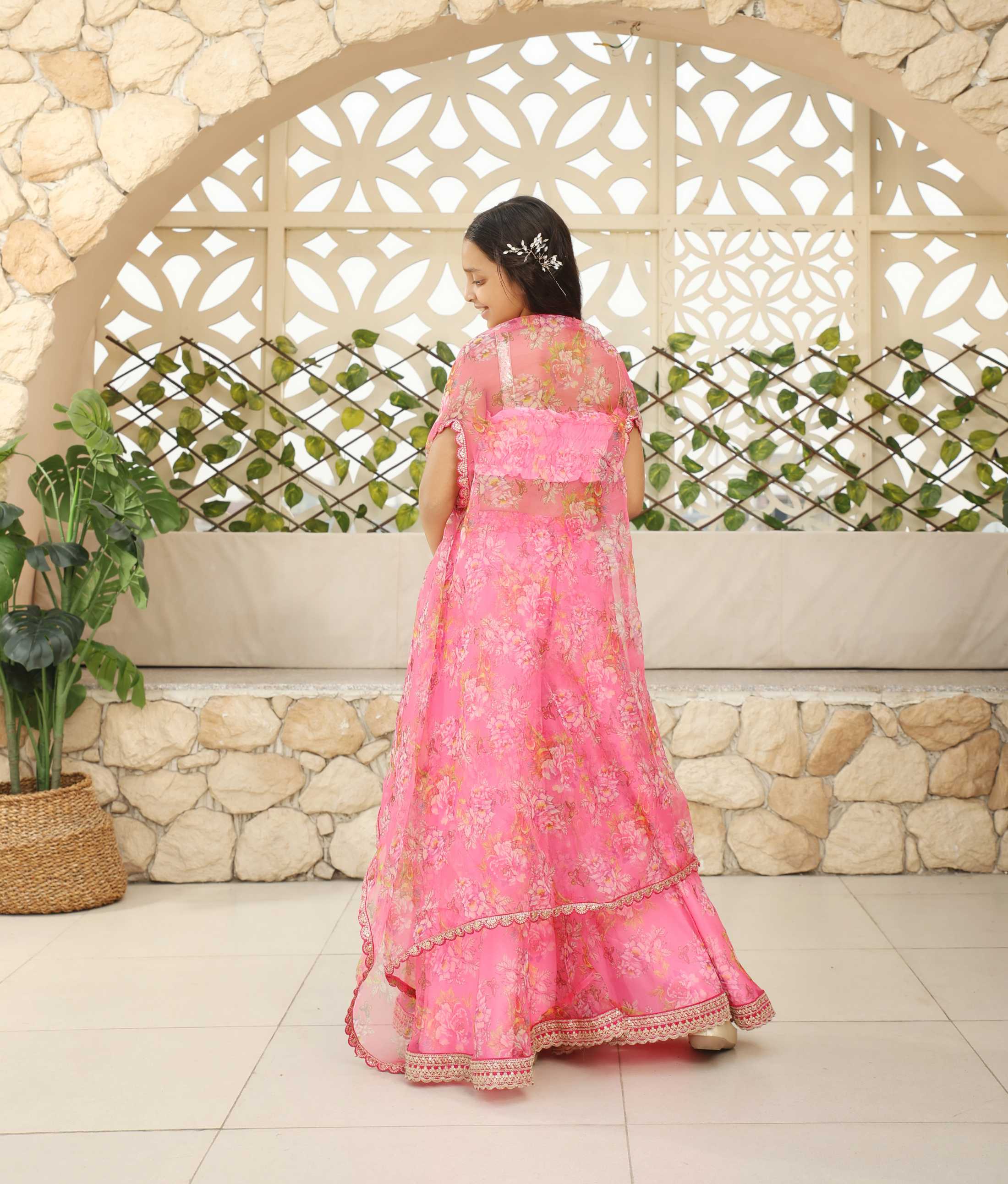 Sequence Embroidered Top with Plazzo