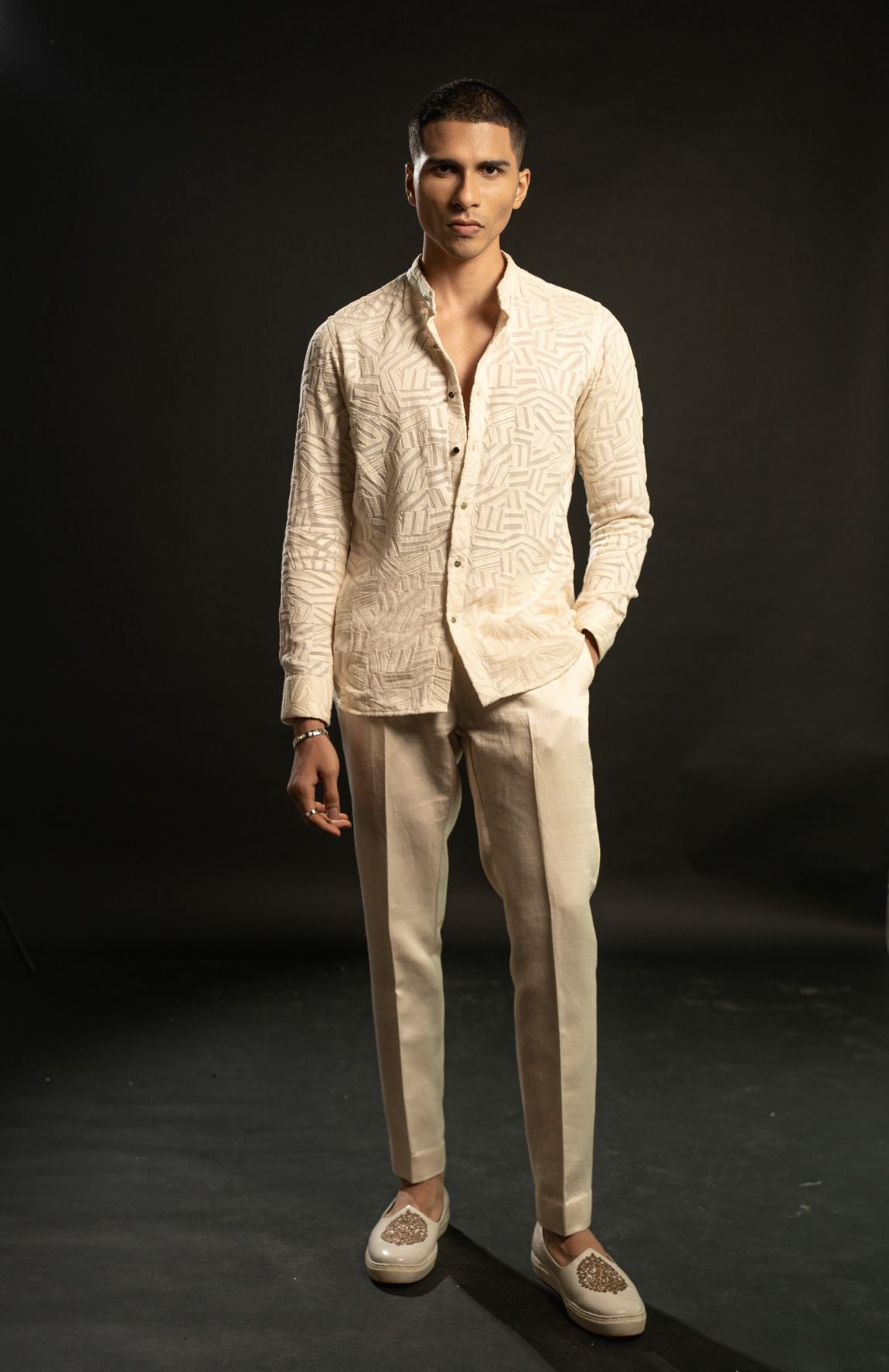 Ivory Nonchalant Shirt Set
