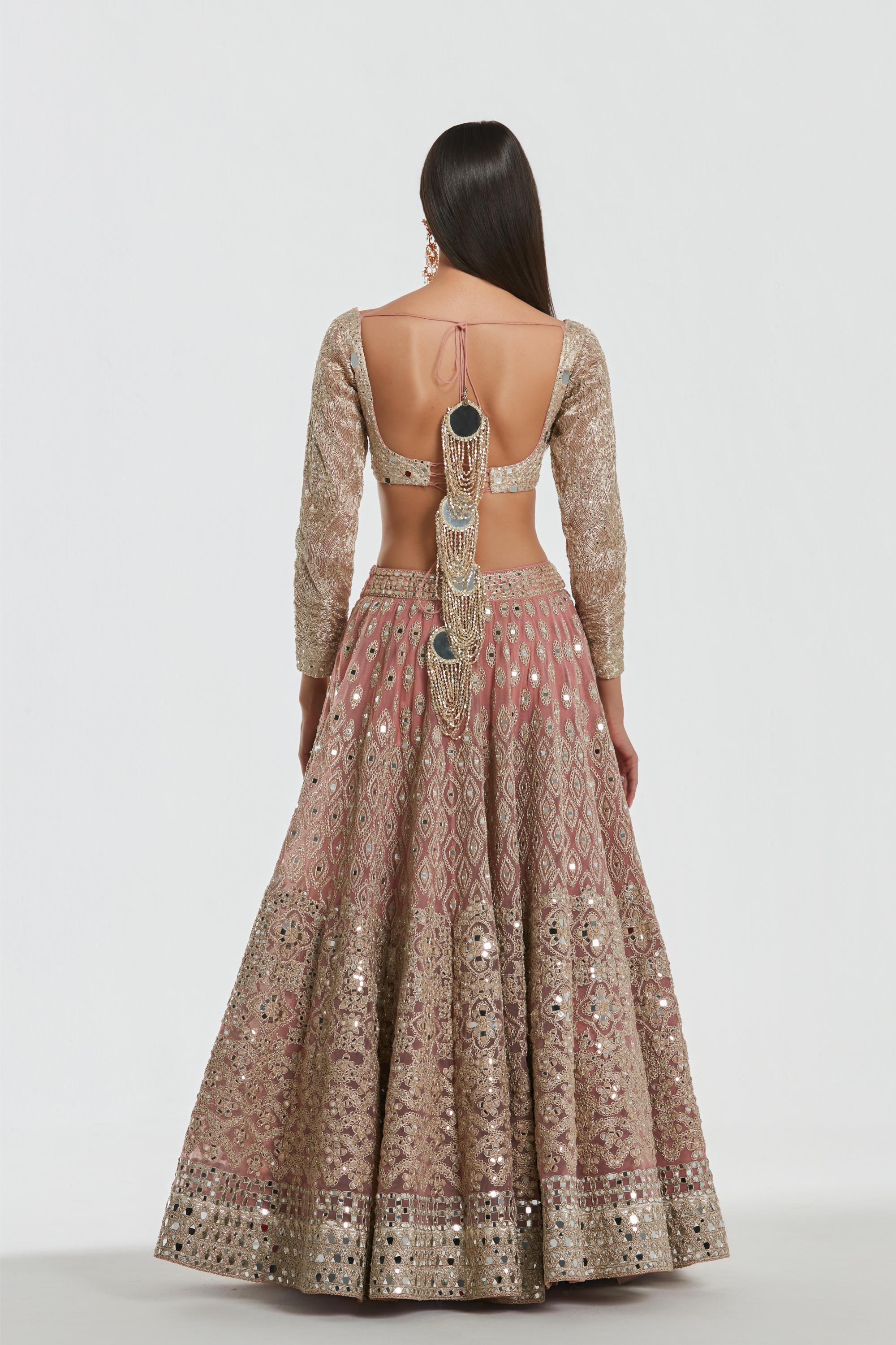 Mirror work , lurex thread , zari