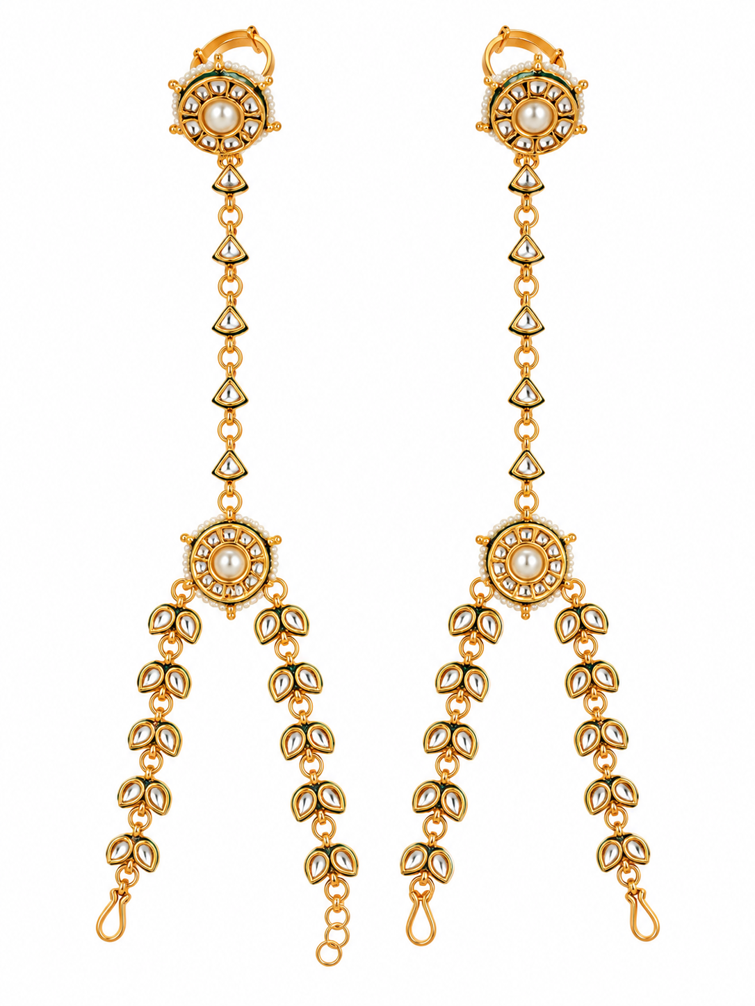 Kundan Floral Haath Phool