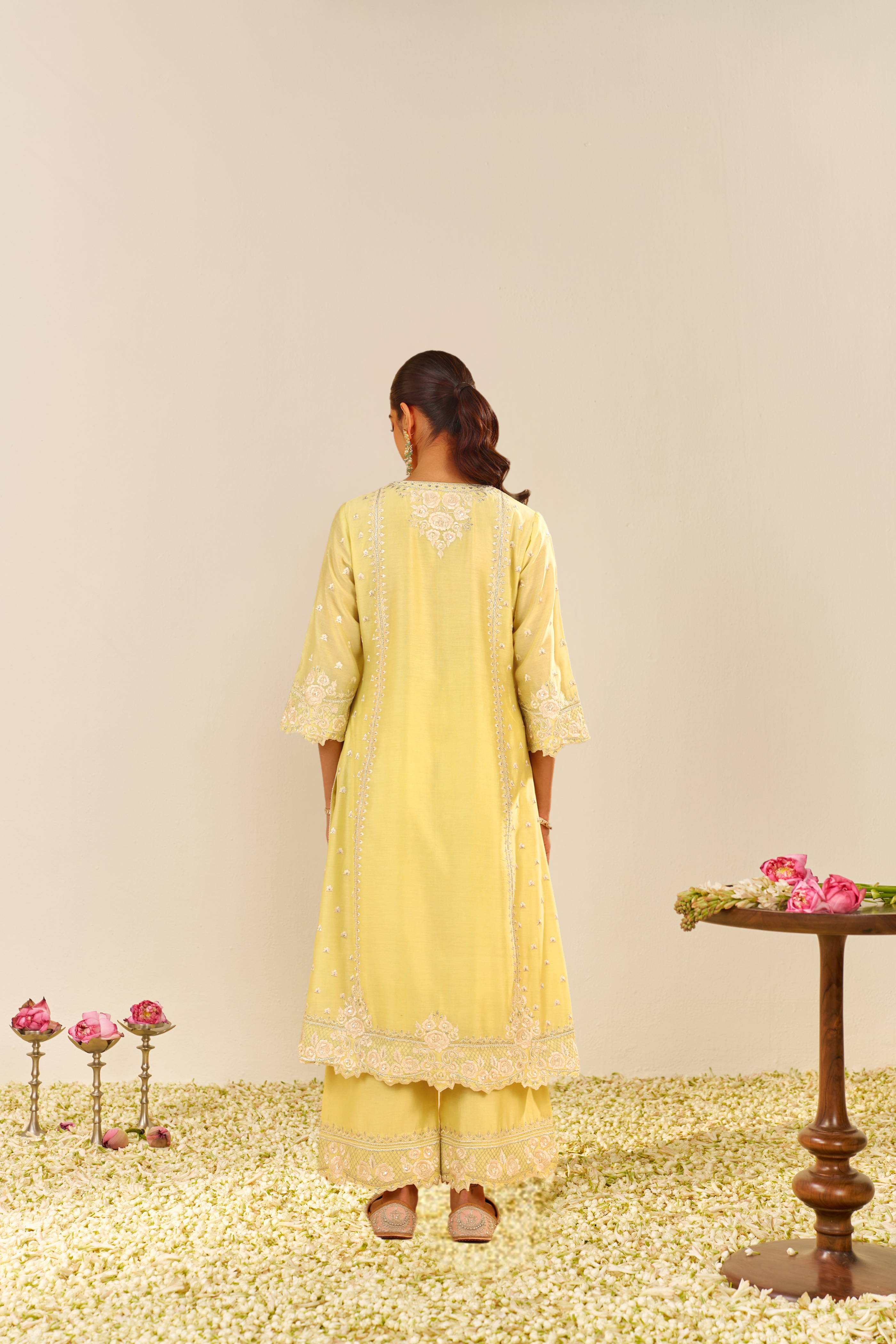 SUMAIYA - A-LINE KURTA WITH PALAZZO AND DUPATTA