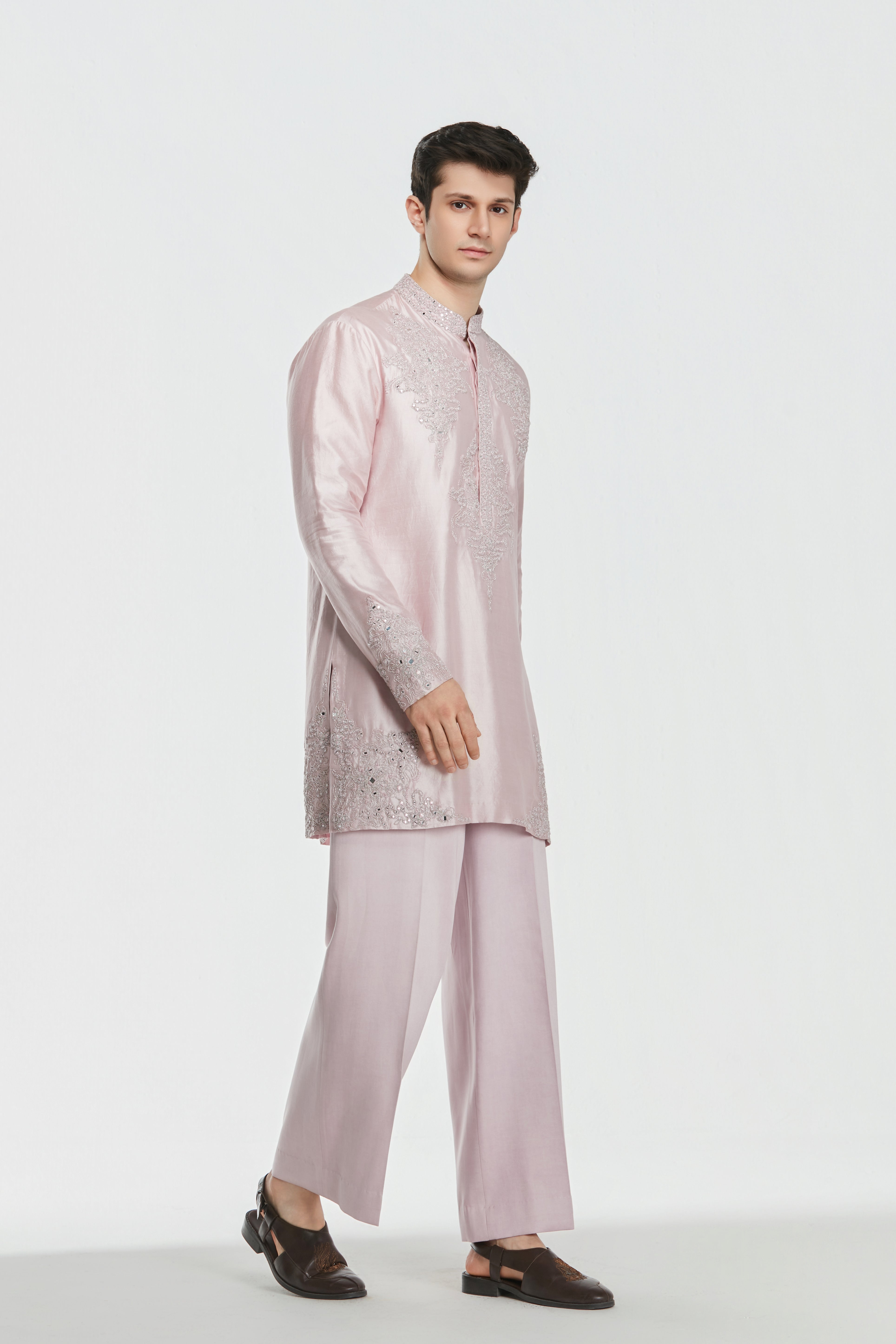 Kurta - heavy chanderi , pant -Cotton twill