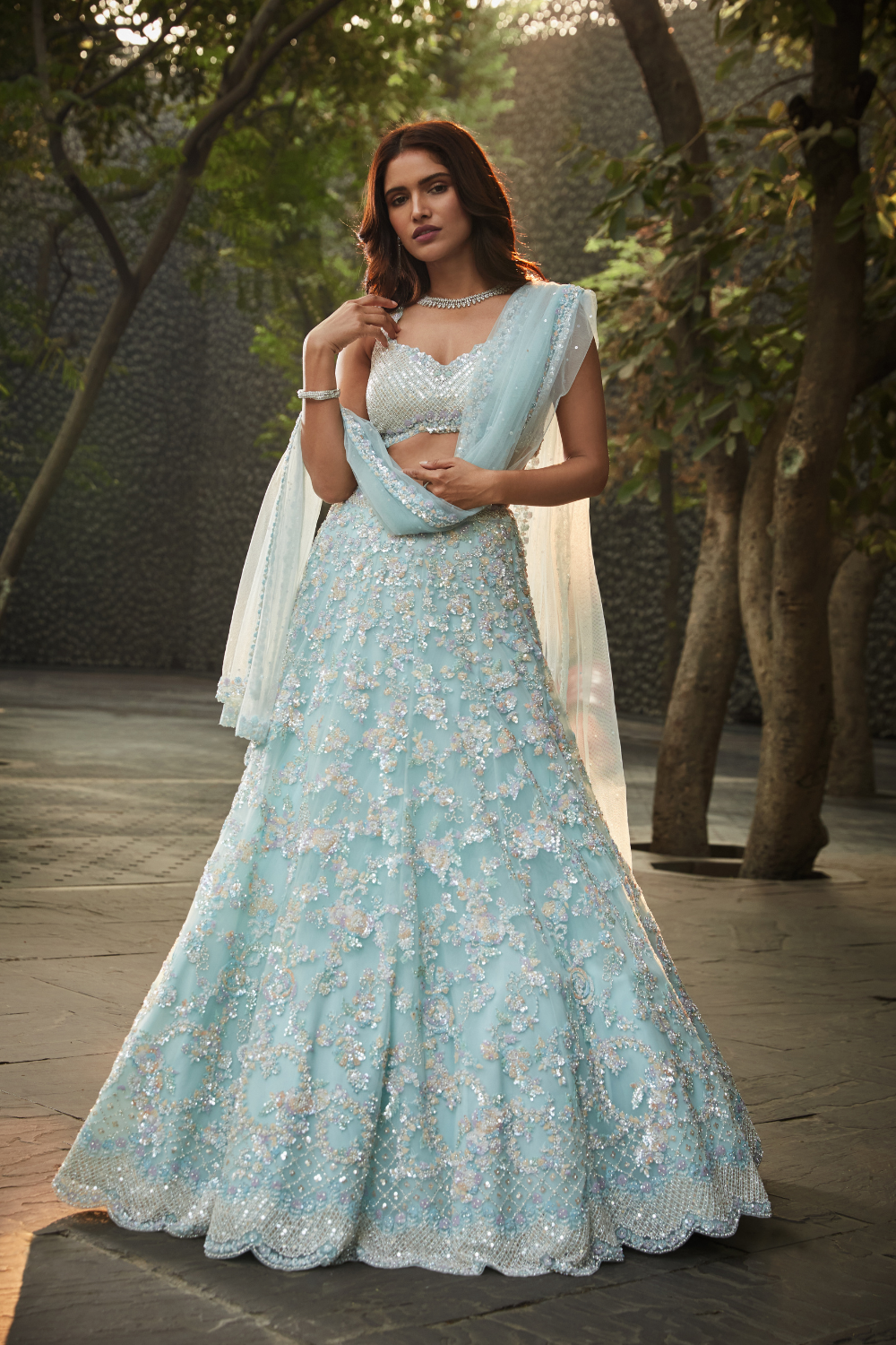 Sky Blue Lehenga Set