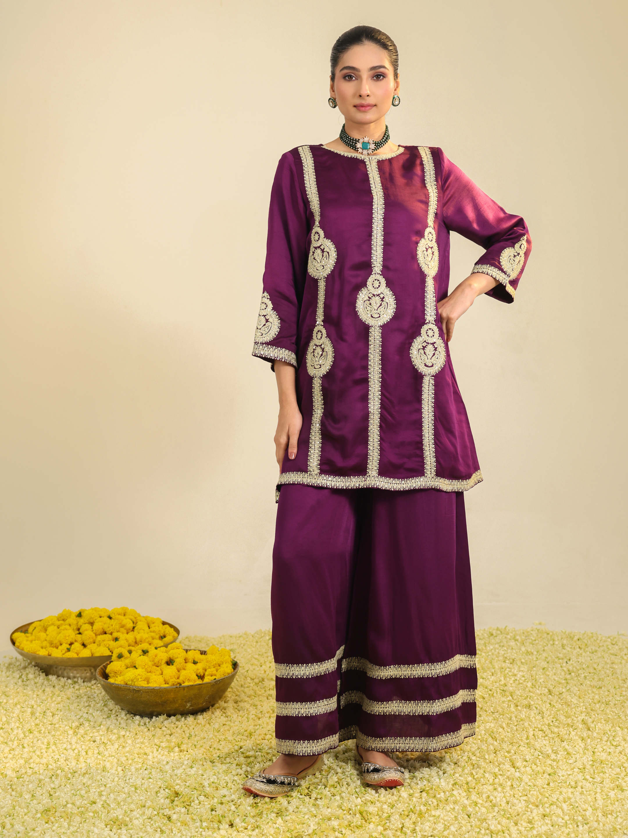 Purple Zainaa Kurta Set