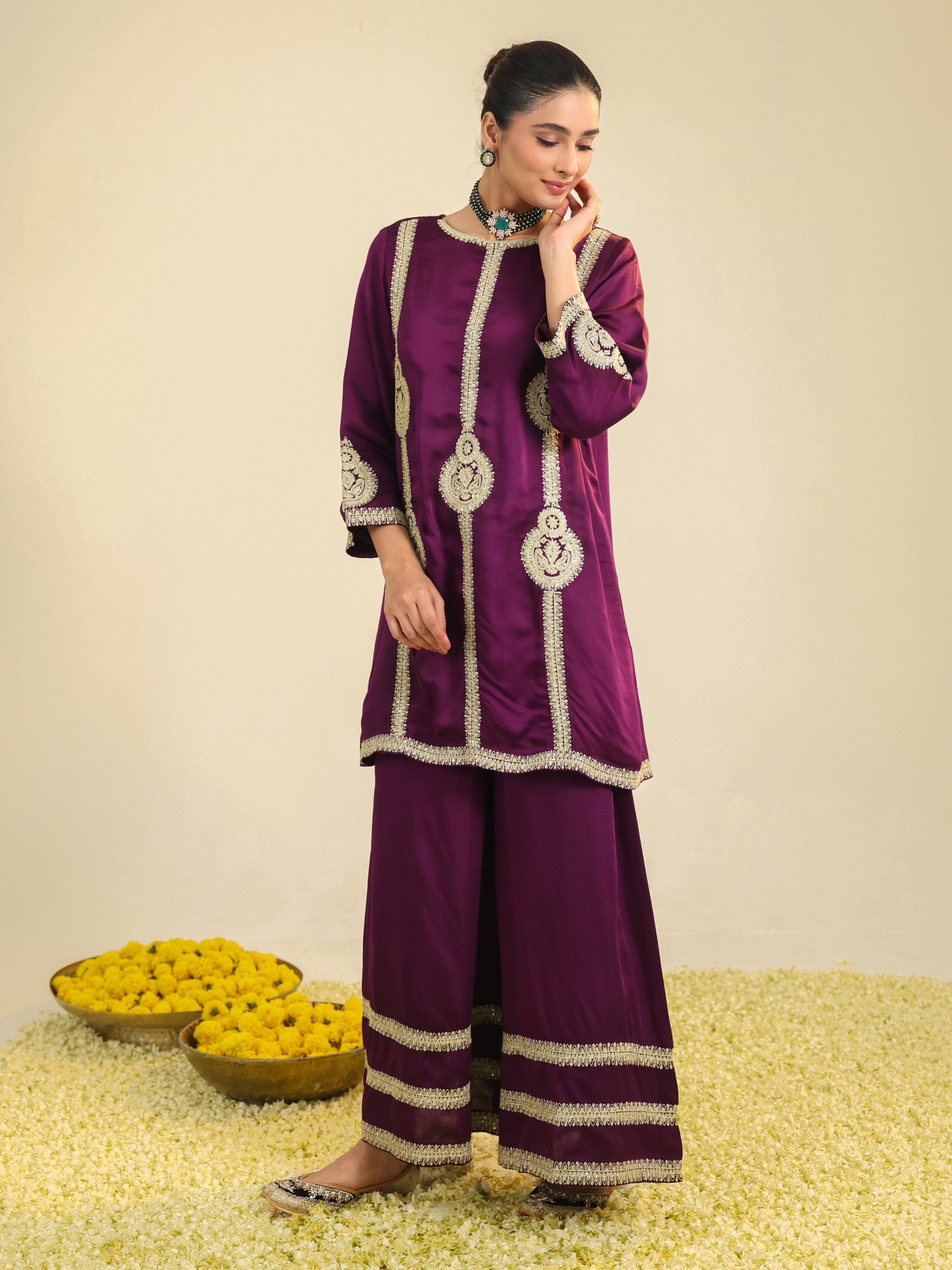 Purple Zainaa Kurta Set