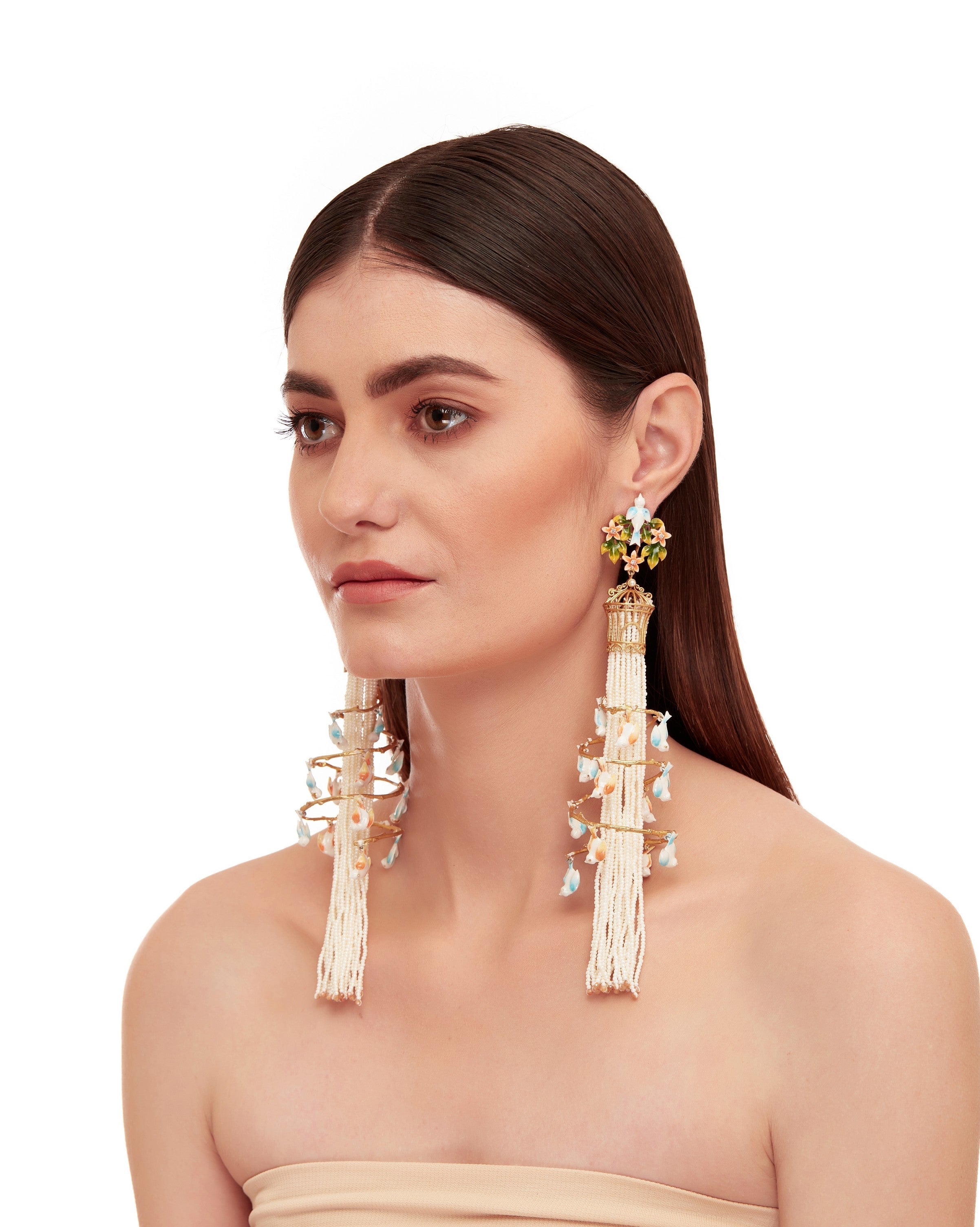 Free Flying Birds Chandelier Earrrings